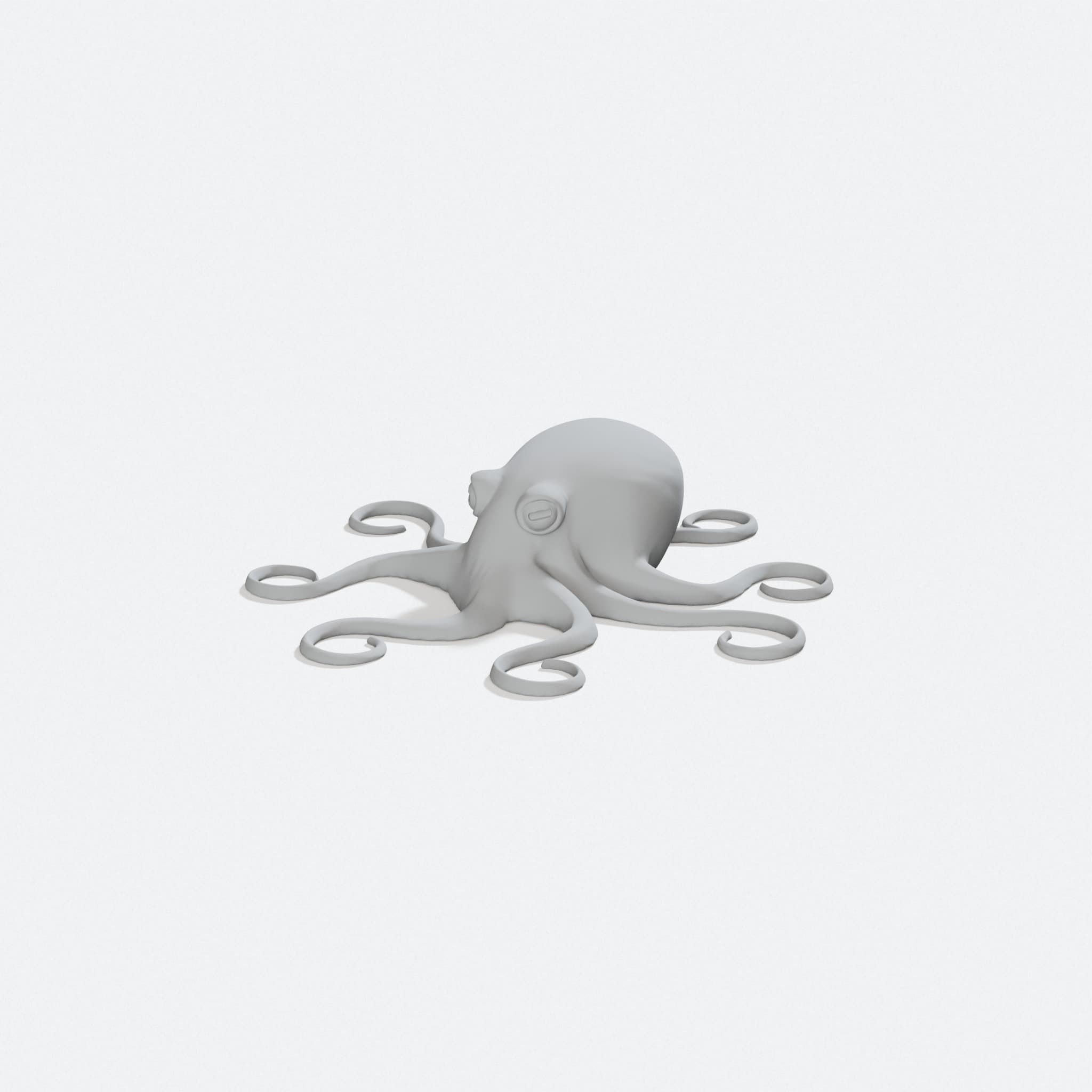 Hair Stick for Octopus Bun Cover 3D Printed Gift, turn three quarter