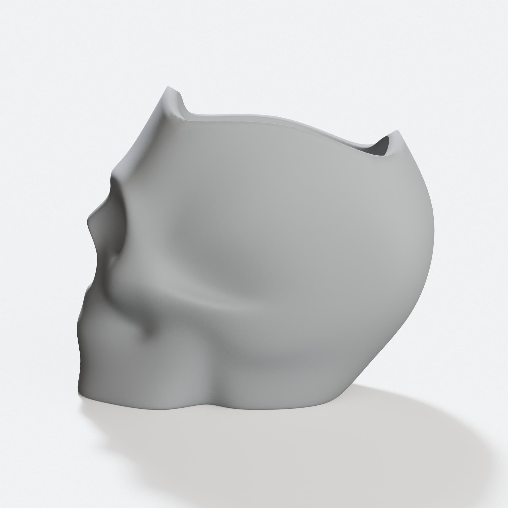Isabelle the Skull Vase, 3D Printed Home Decor, hero tilt