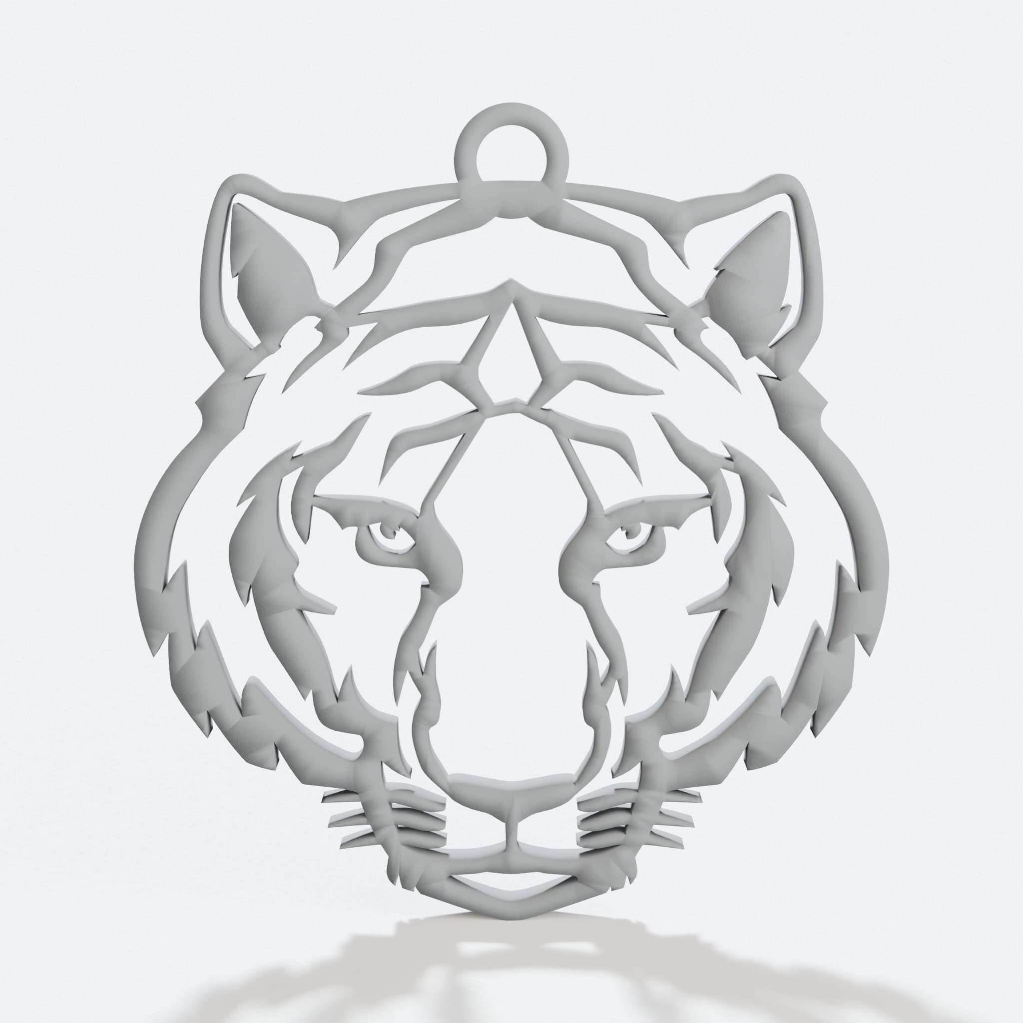 Tiger Keychain, 3D Printed Toys for Your Keys, hero tilt