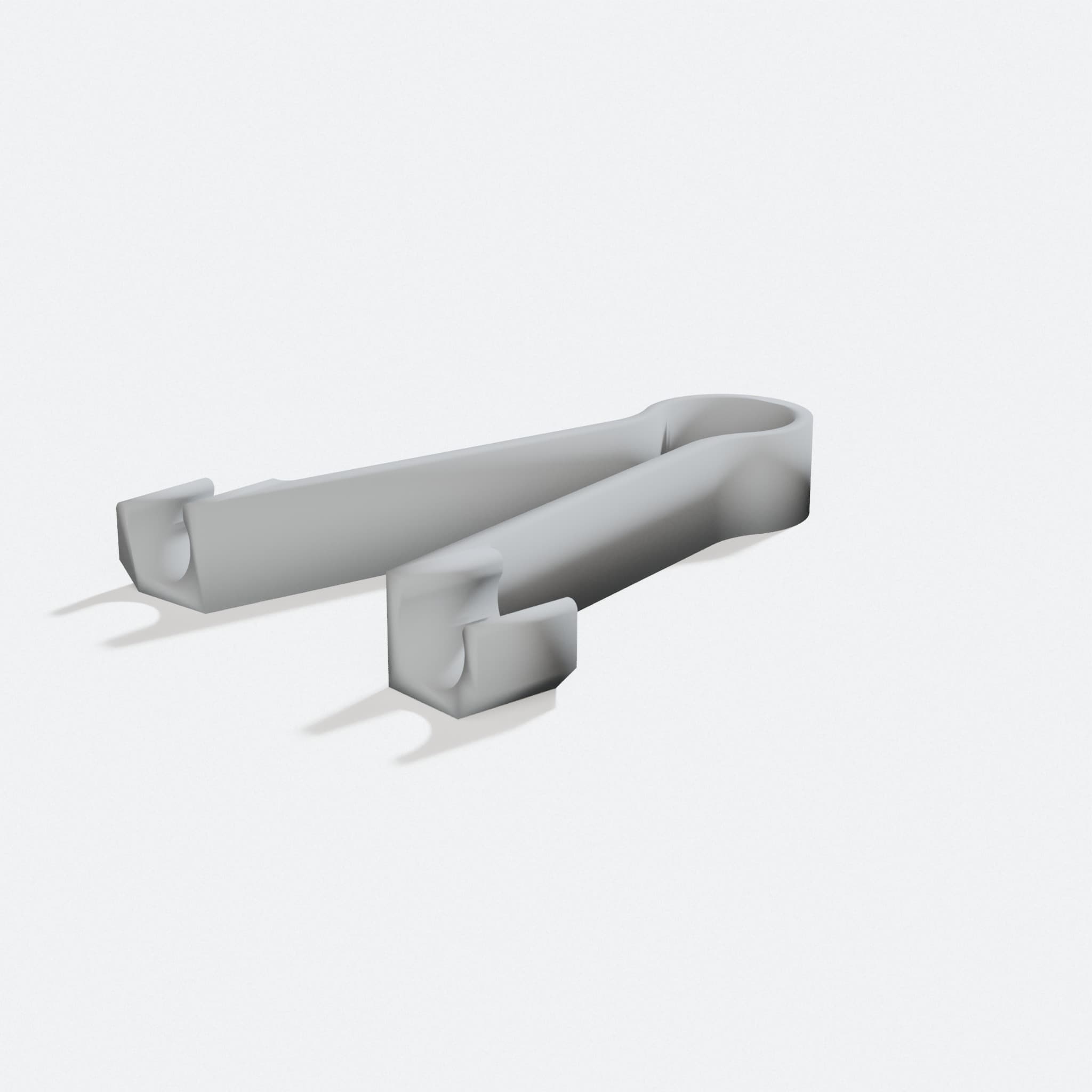 3D Printed Probe Tweezers for Fluke Multimeter, turn three quarter