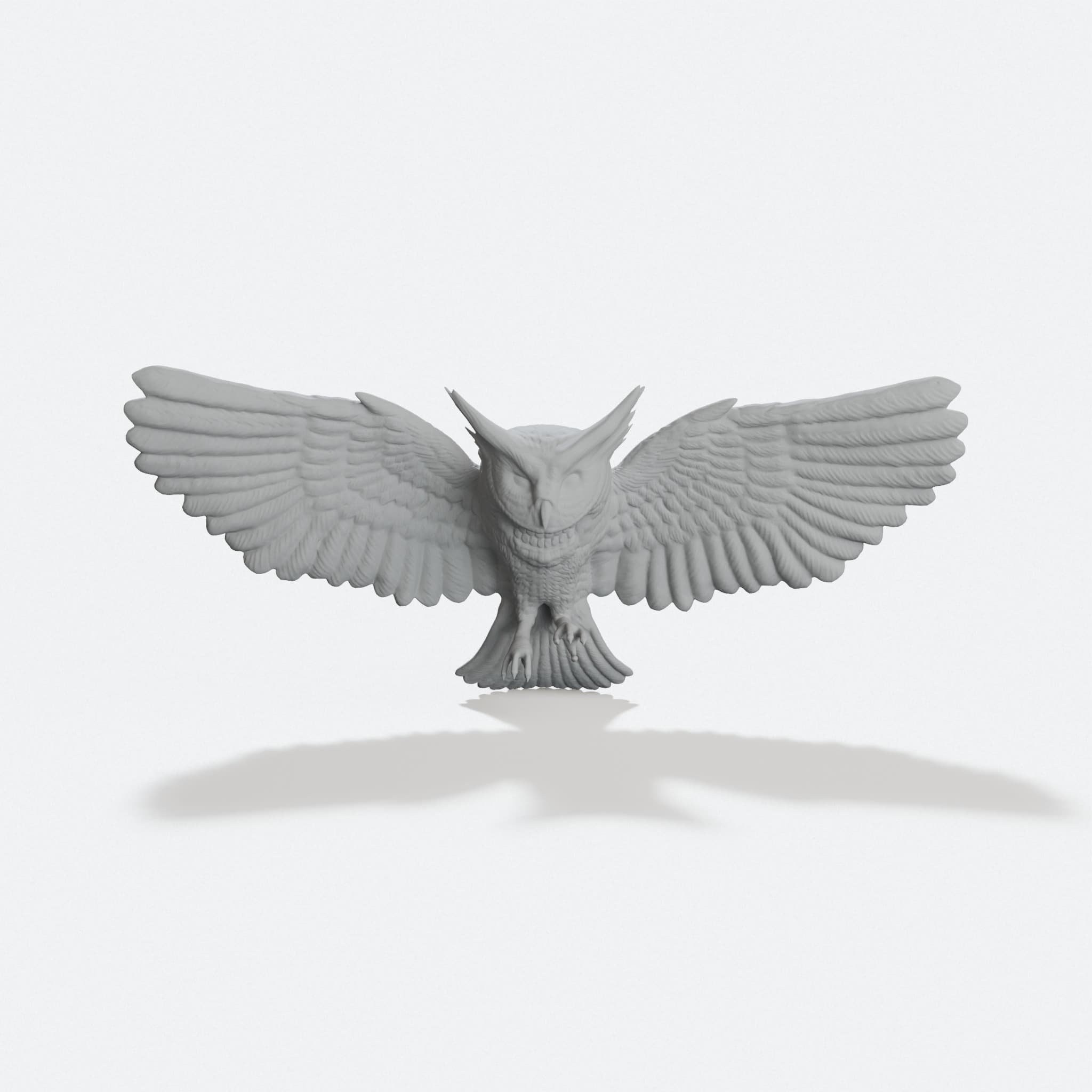 Owl Cute 3D Printed Home Decor Sculpture, hero tilt