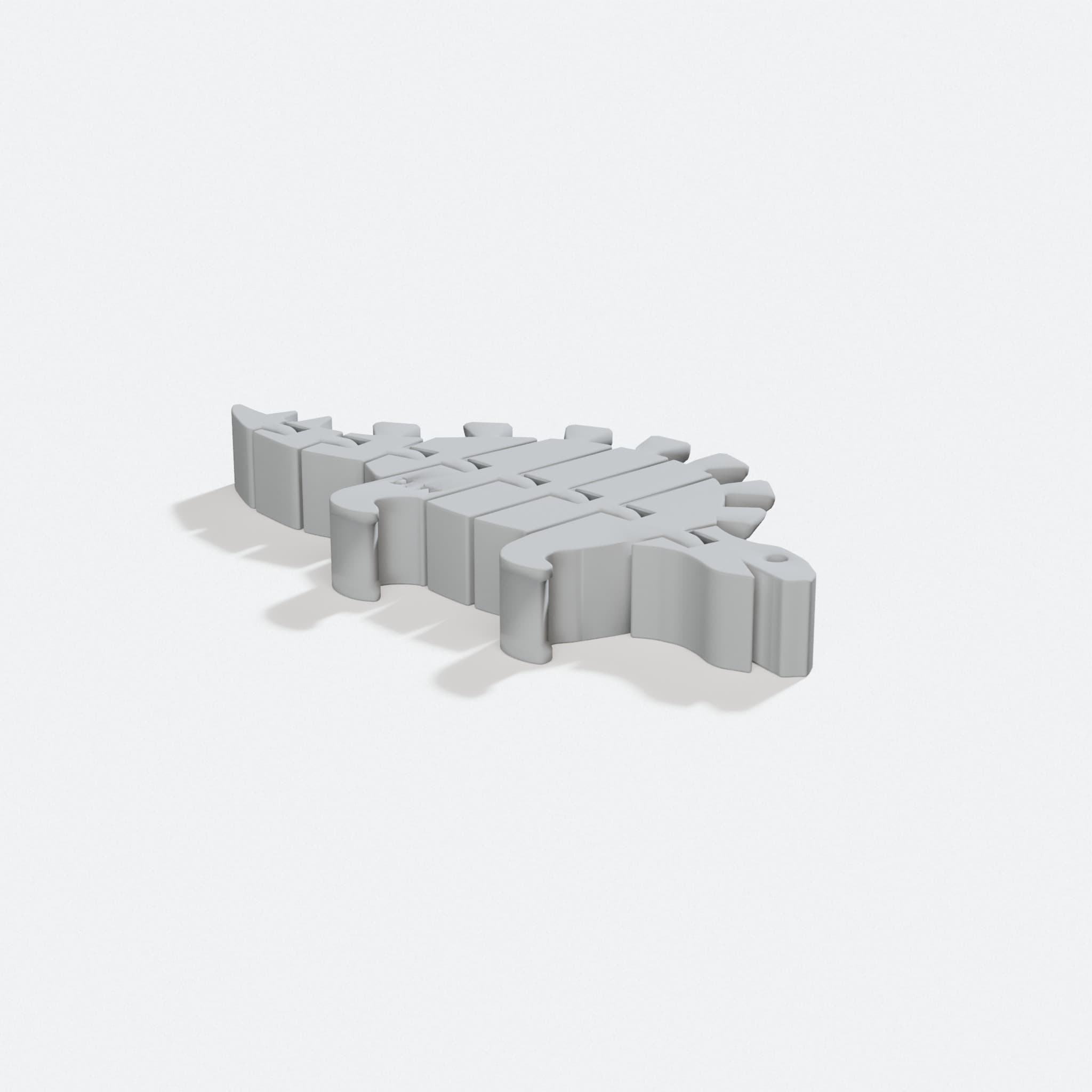 D.W Stegosaurus 3D Printed Toy with Movable Joints, turn three quarter