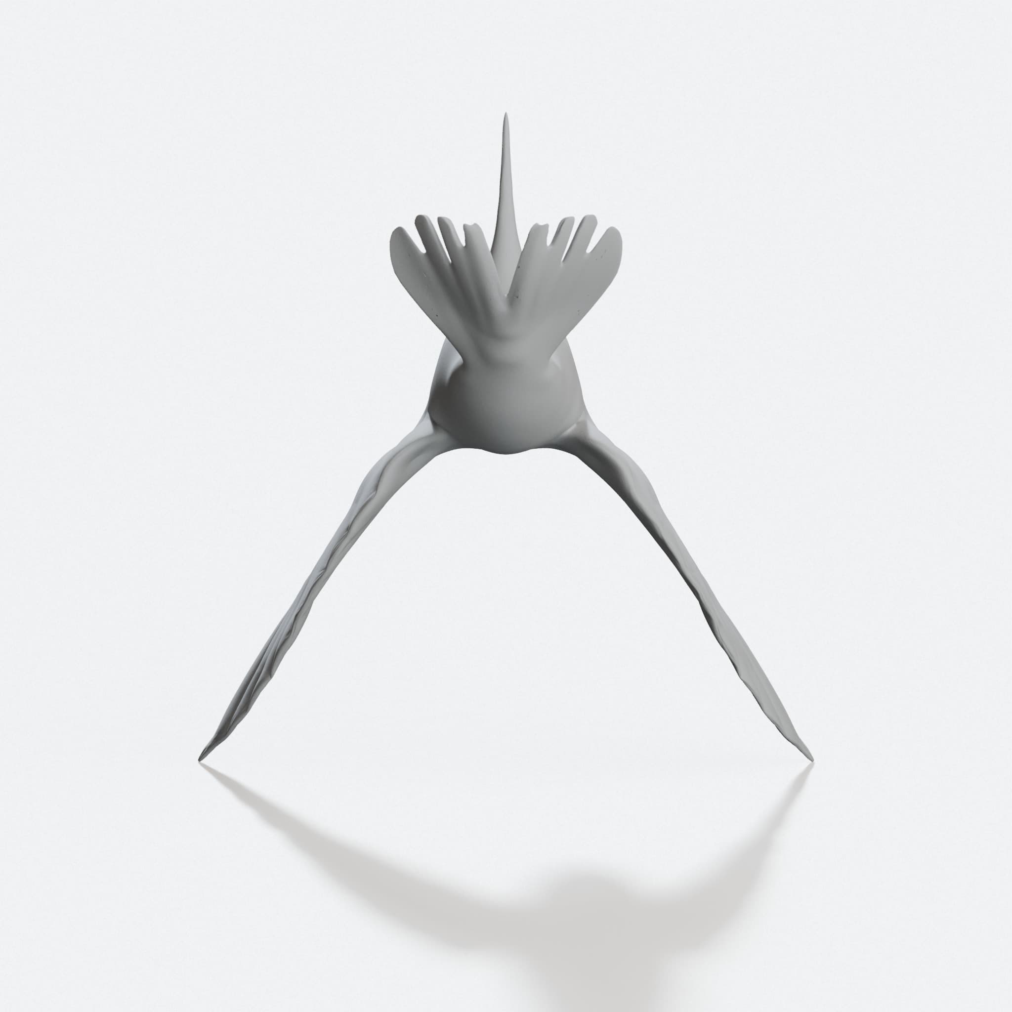 Kiwi Hummingbird 3D Printed Ornament, hero tilt