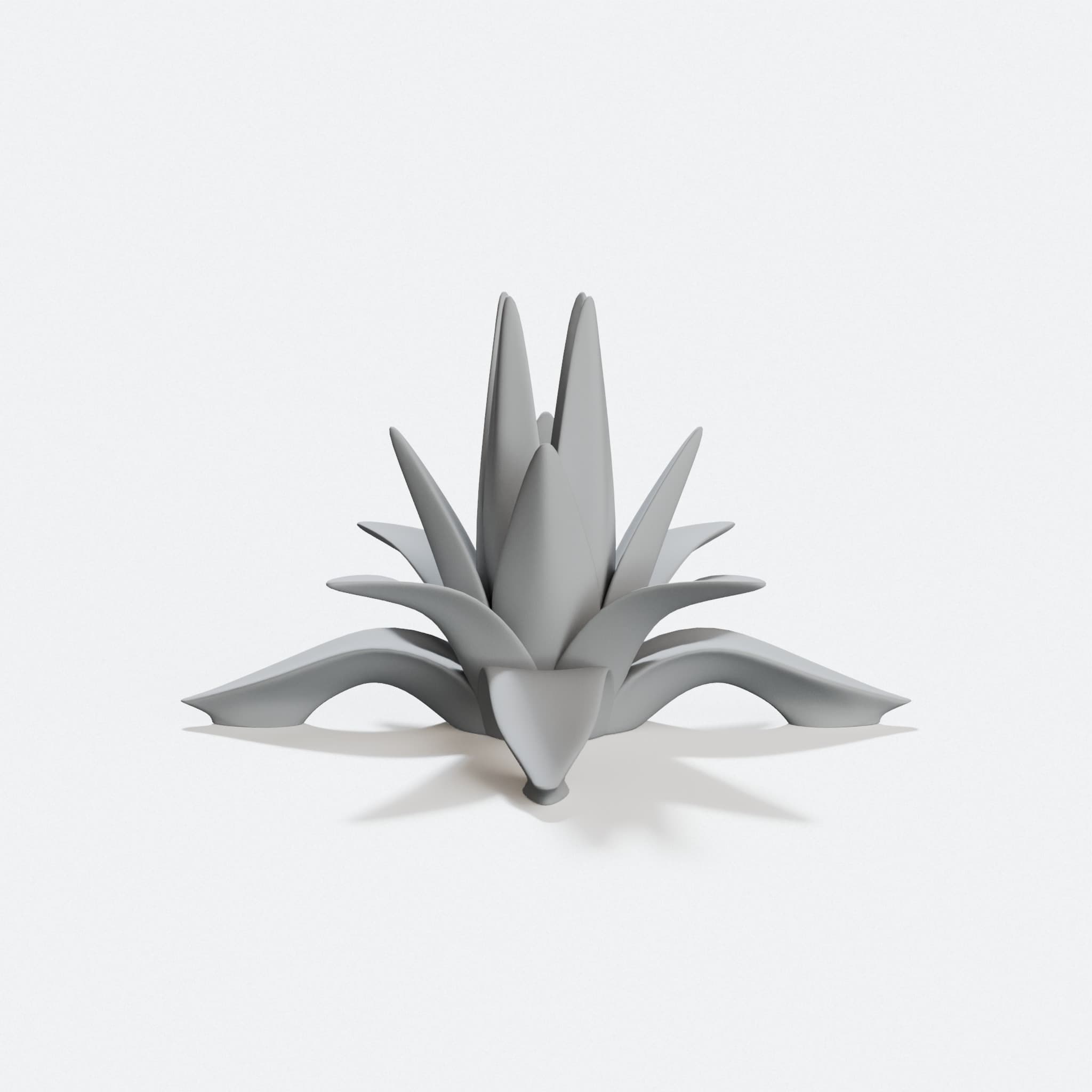 3D Printed Tabletop Plant Agave for Miniature Gaming, hero tilt