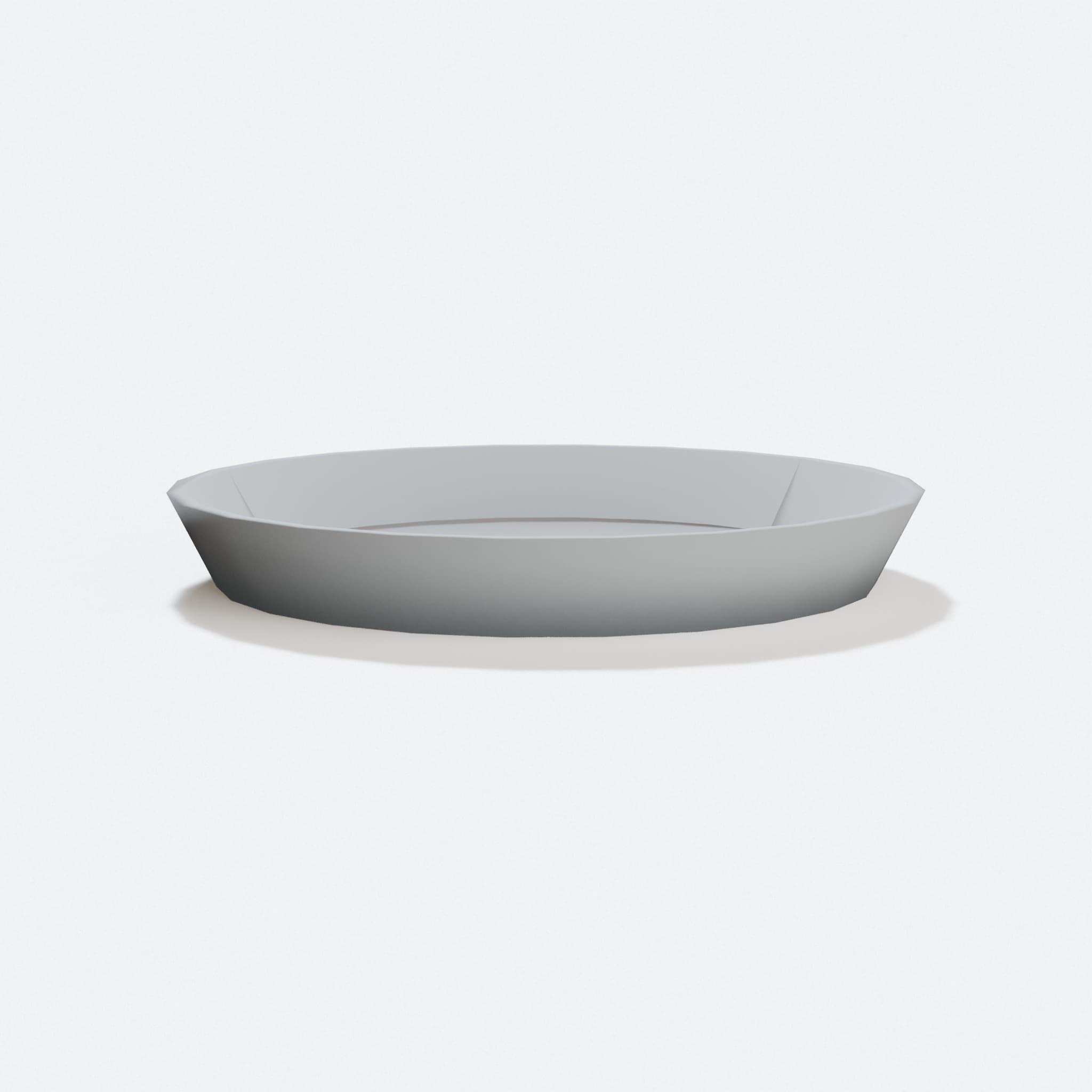 3D Printed Flower Pot Saucer; 80mm Catch Dish, hero tilt
