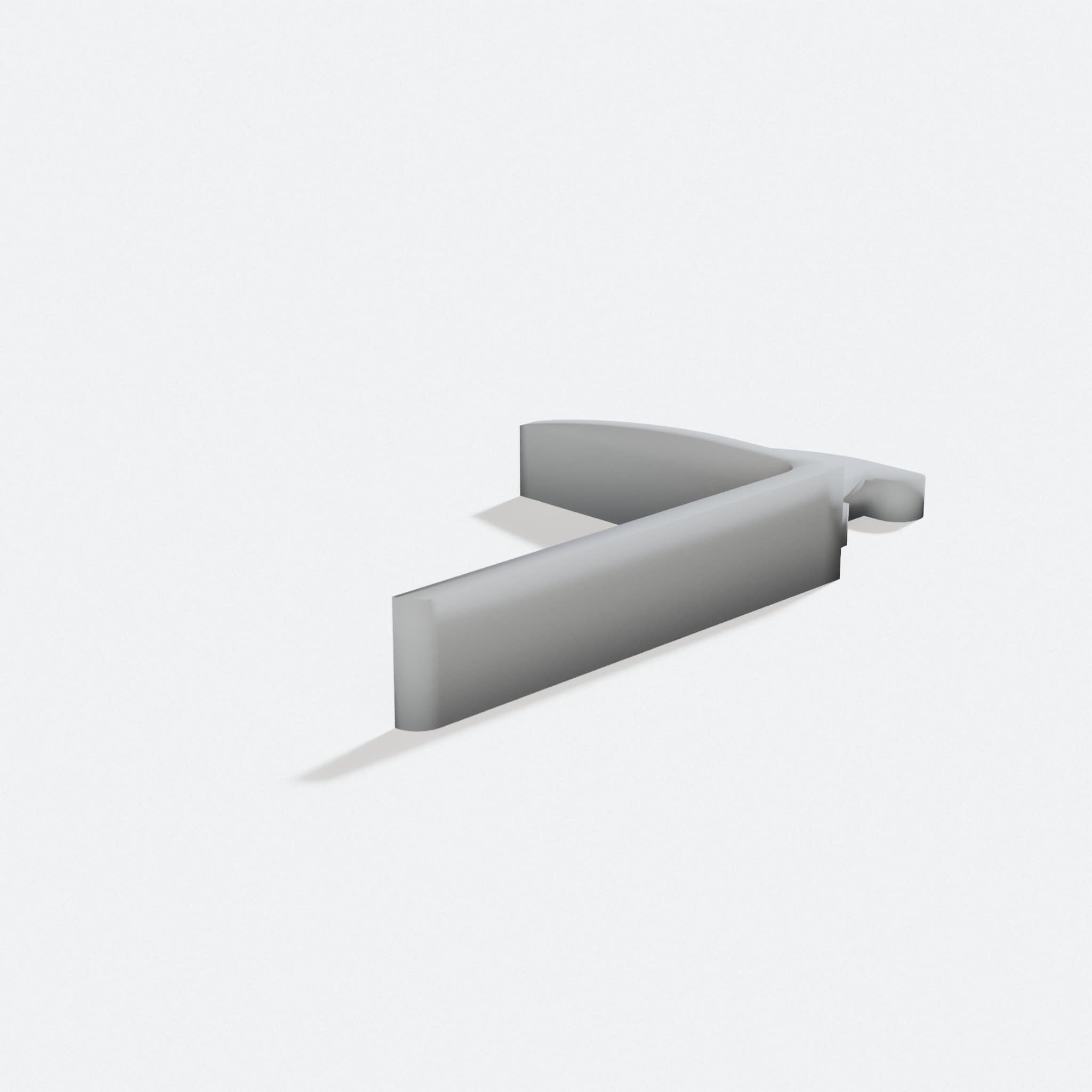 Monitor Hook for Glasses: 3D Printed Office Accessory, turn three quarter