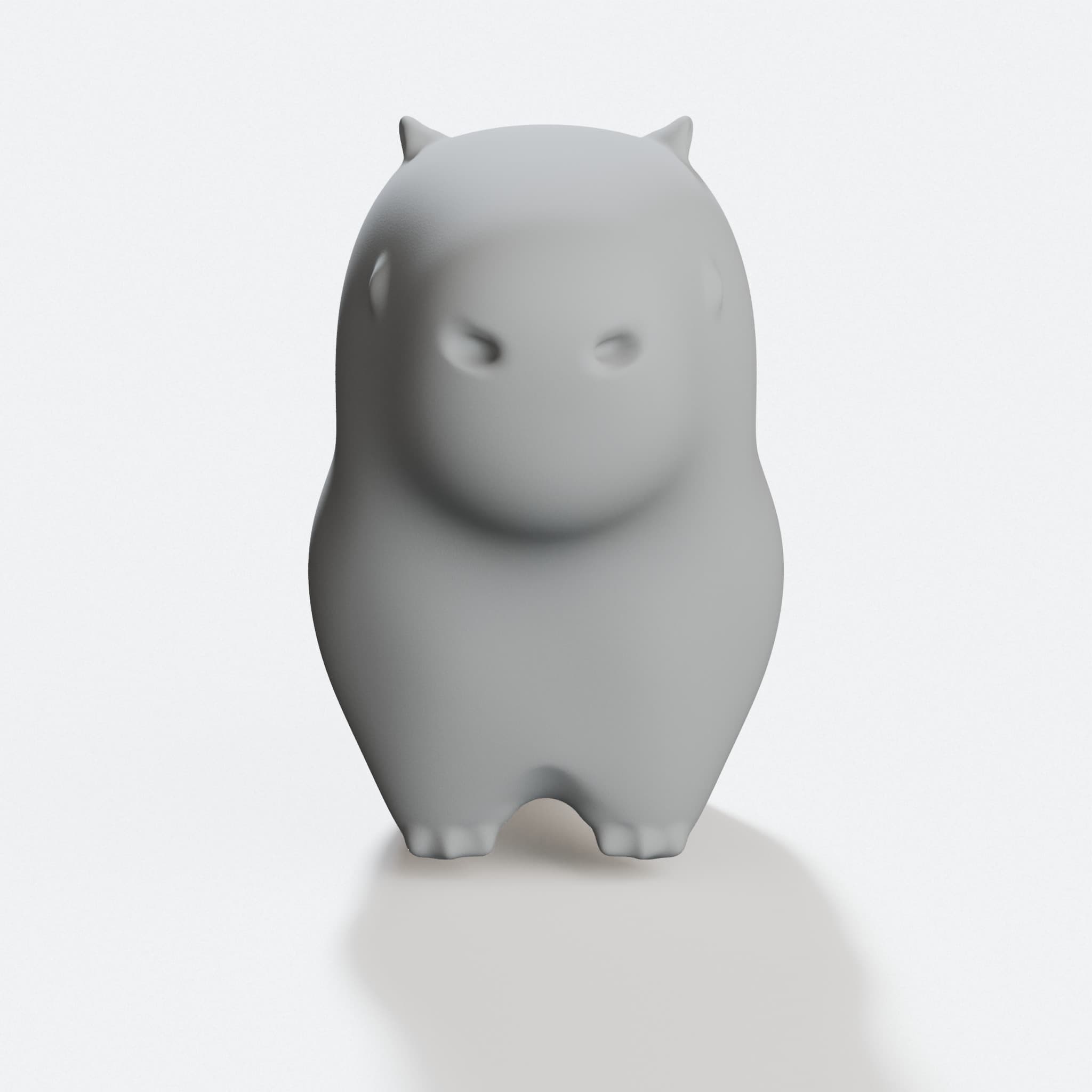 Chubby Capybara Toy - 3D Printed Cute Animal Figure, hero tilt