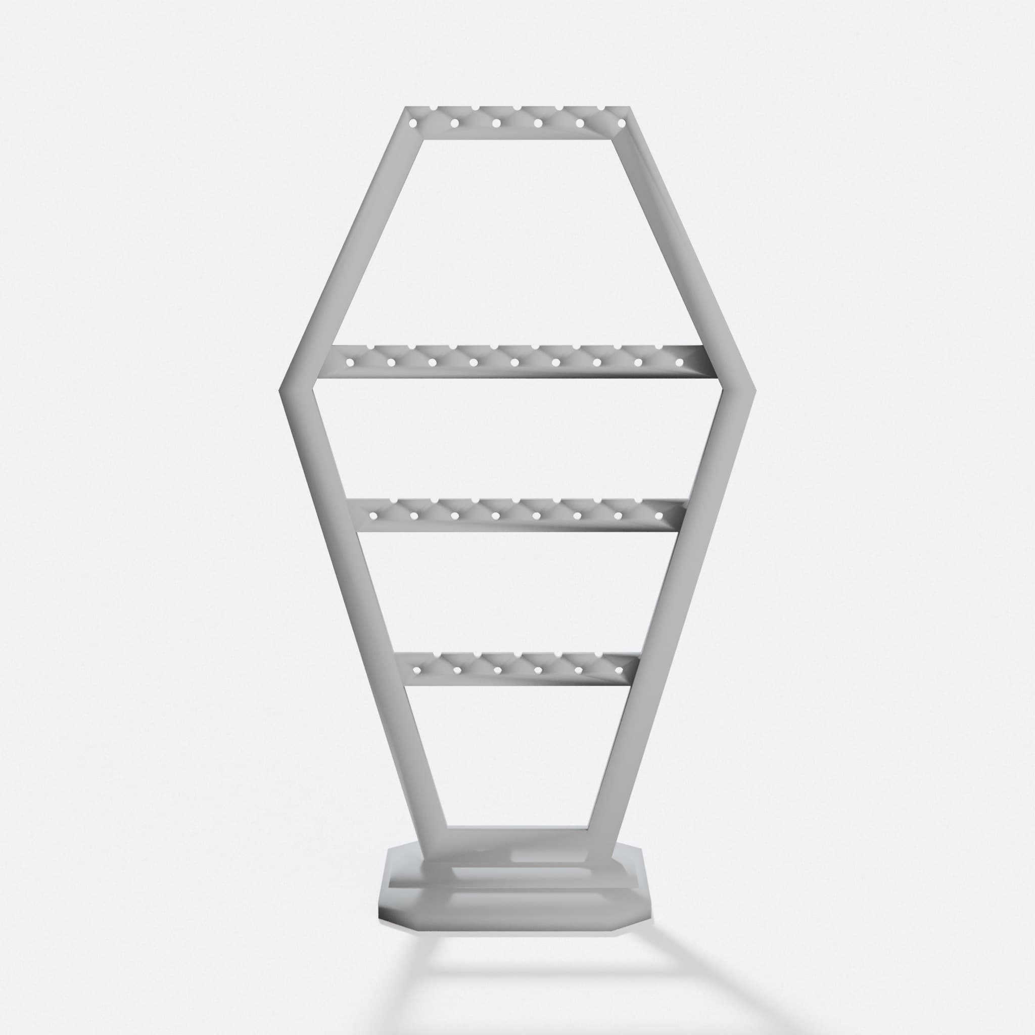 Gothic Coffin Earring Stand, 3D Printed Home Decor, hero tilt