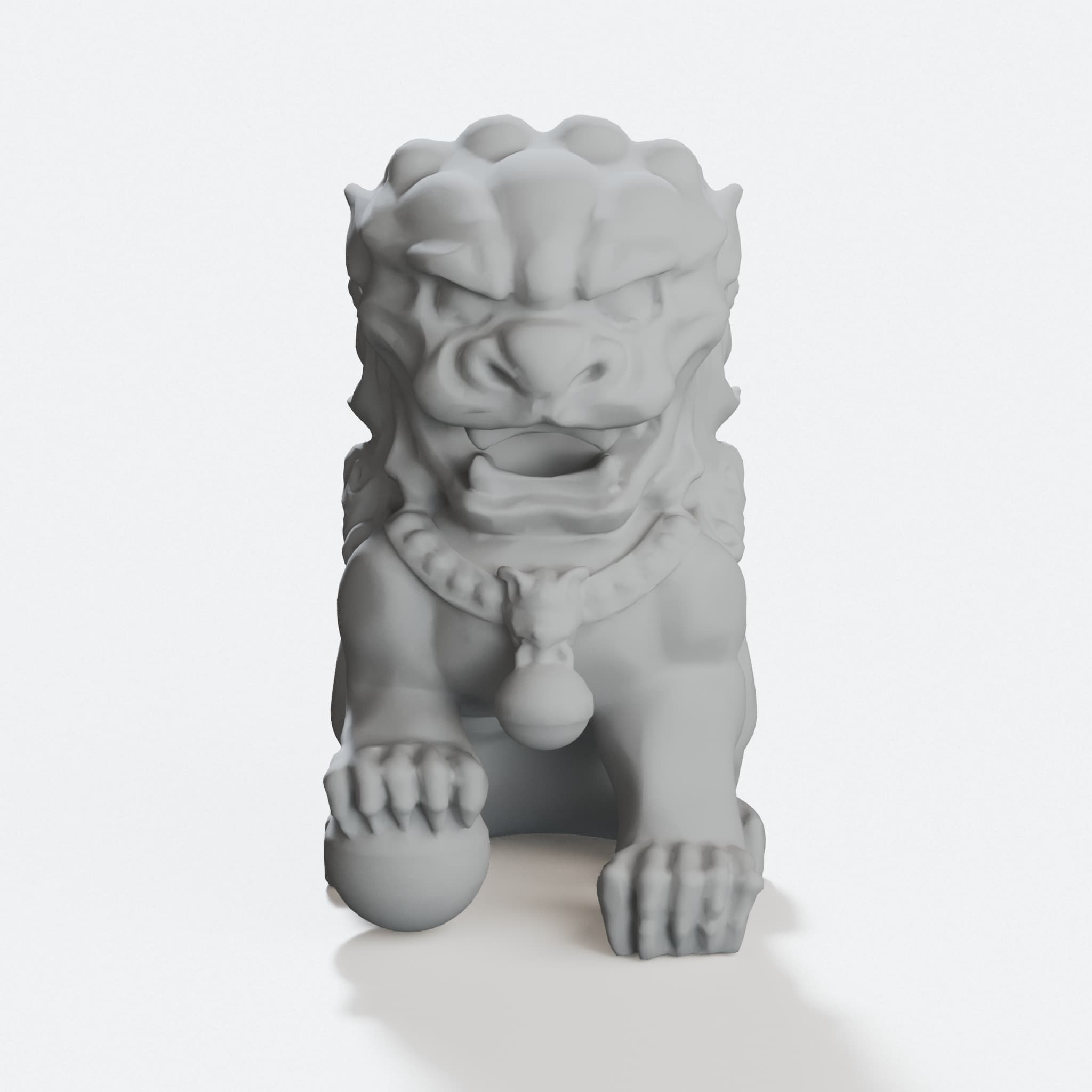 Chinese Guardian Lion Statue, hero tilt