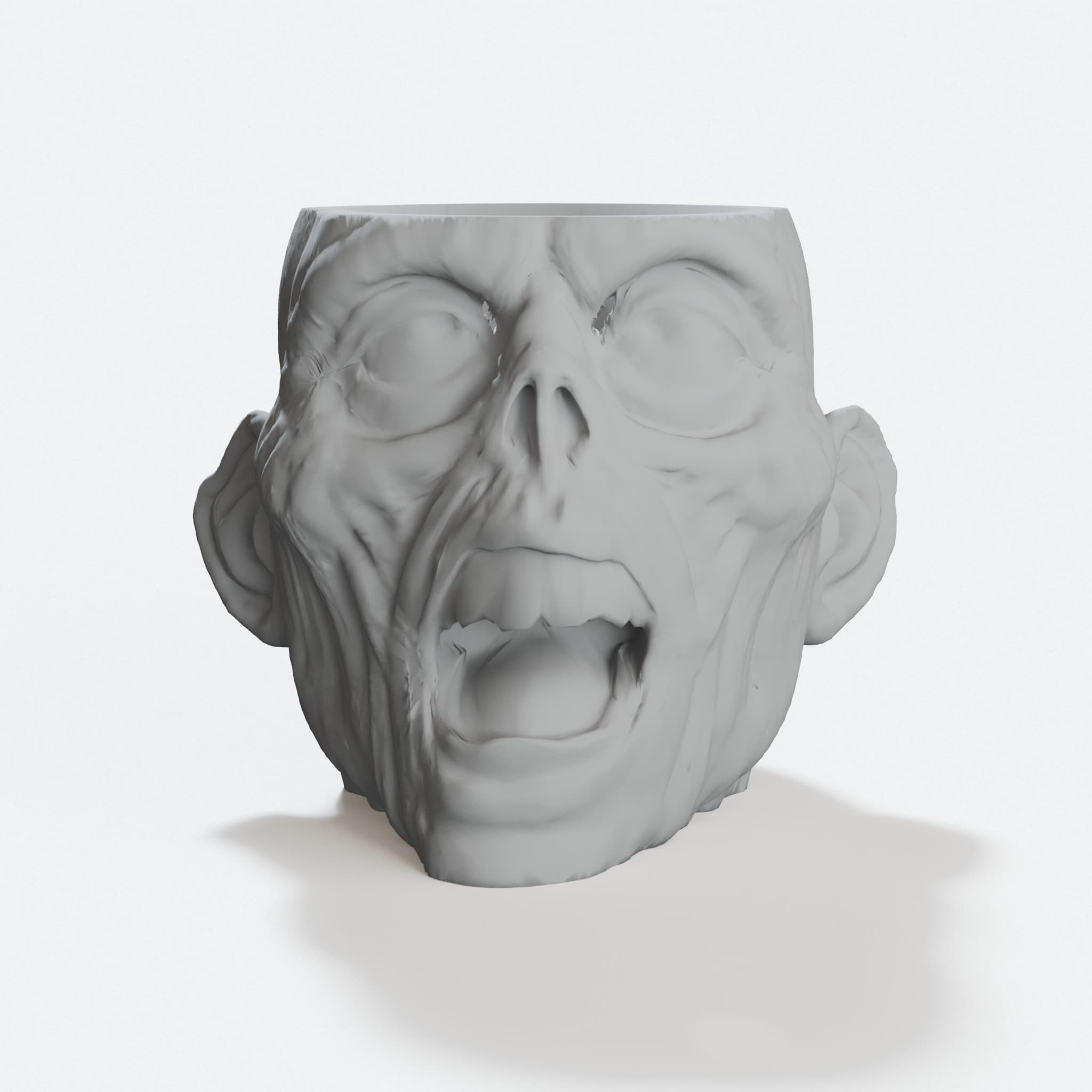 Zombie Cup of Doom 3D Printed Home Decor, hero tilt