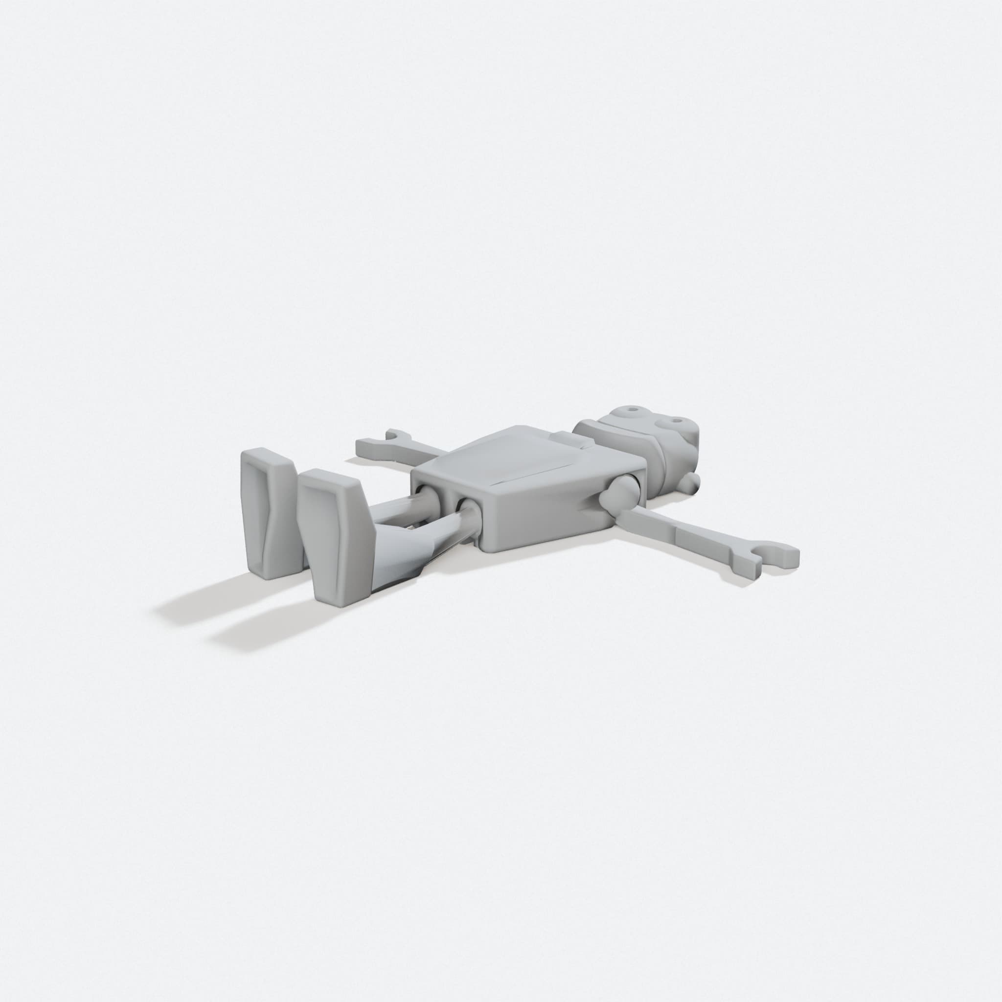 Jointed Robot Toy - Articulated Ball Joint Design, turn three quarter