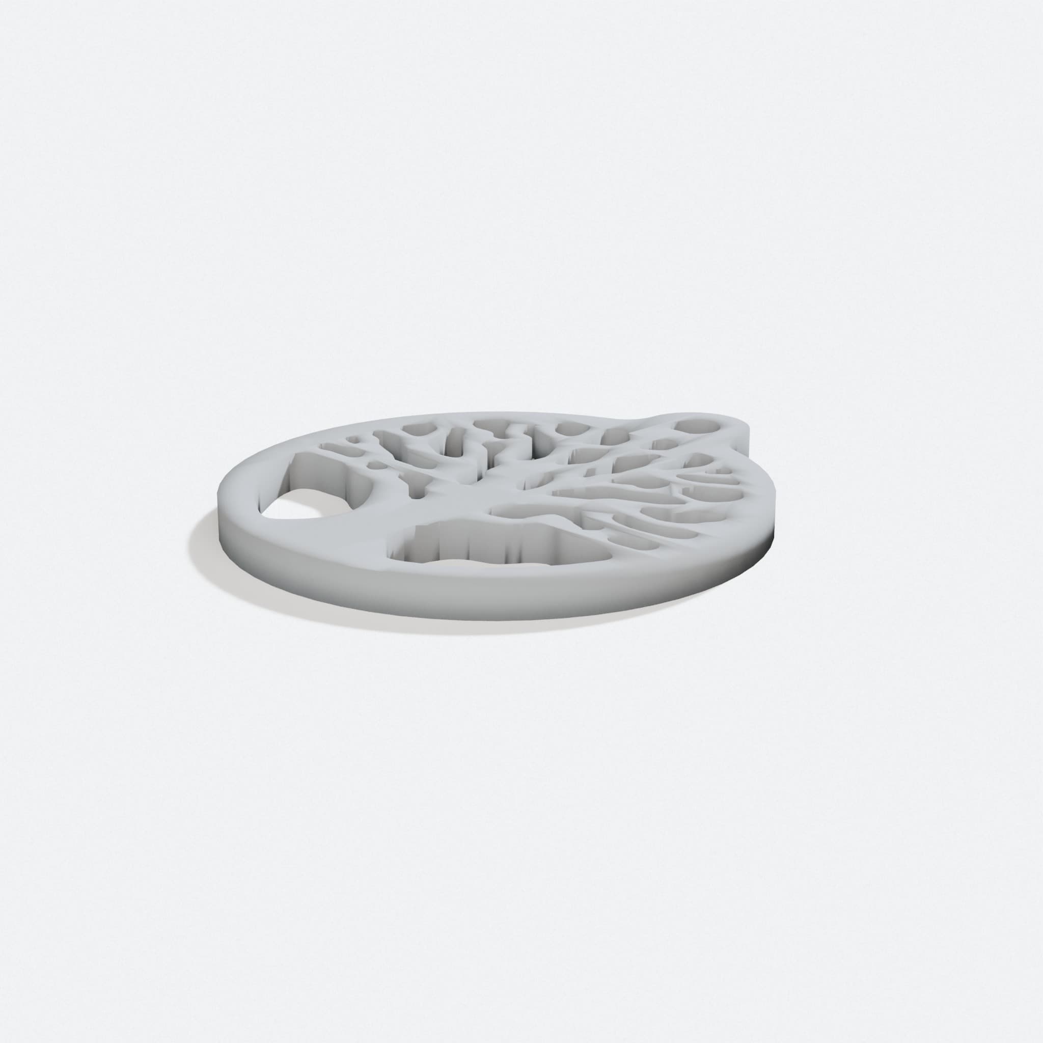 Tree 3D Printed Earring Gift for Her, turn three quarter