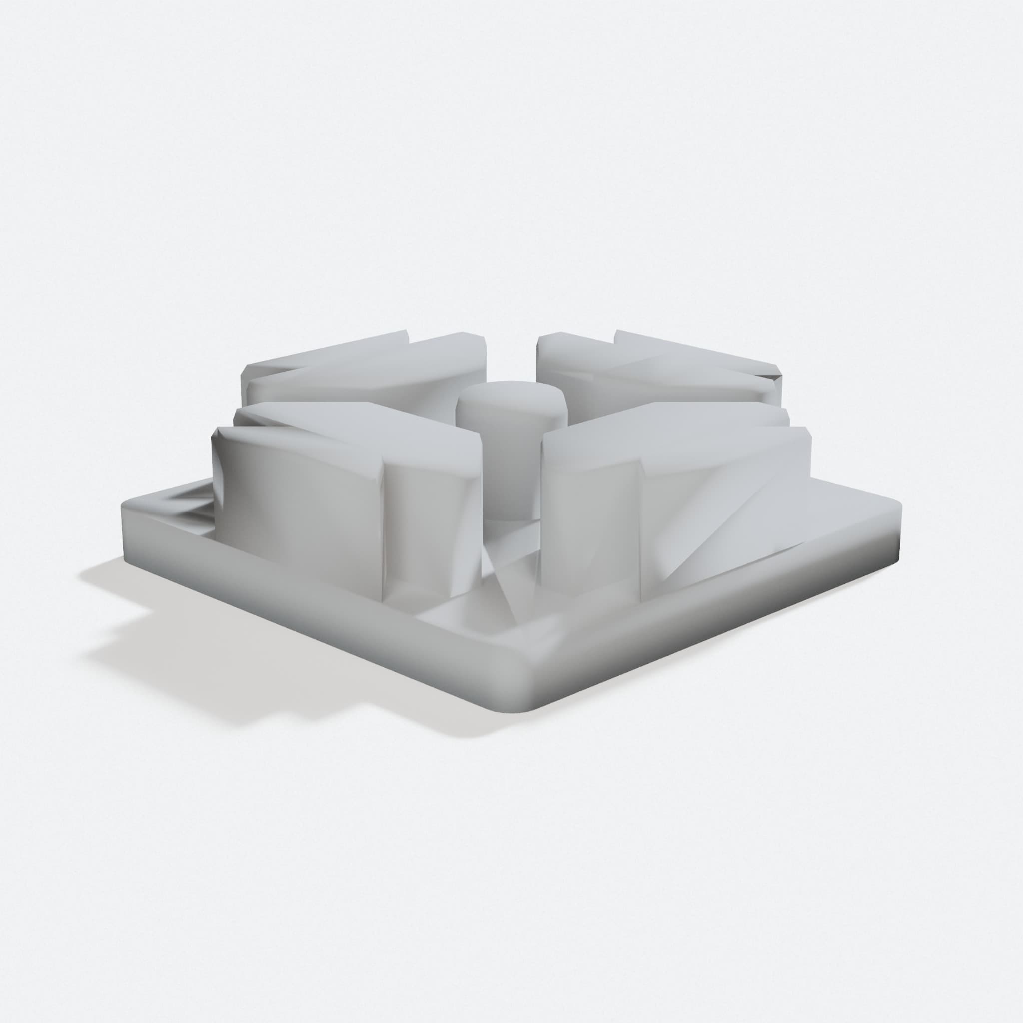 V-Slot End Caps for 2020 2040 and 2080 Extrusion, turn three quarter