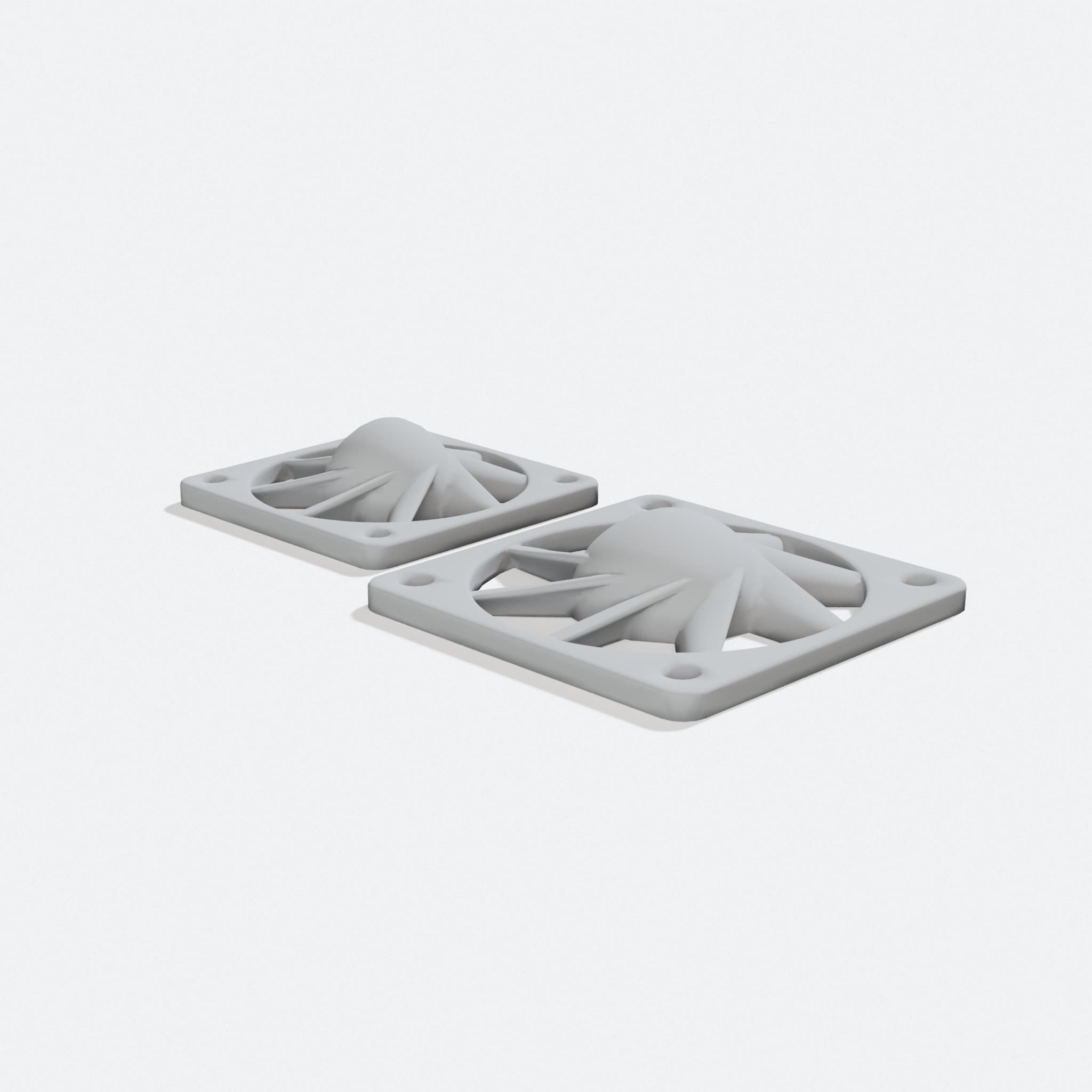 40mm and 50mm Fan Guards for 3D Printers, turn three quarter