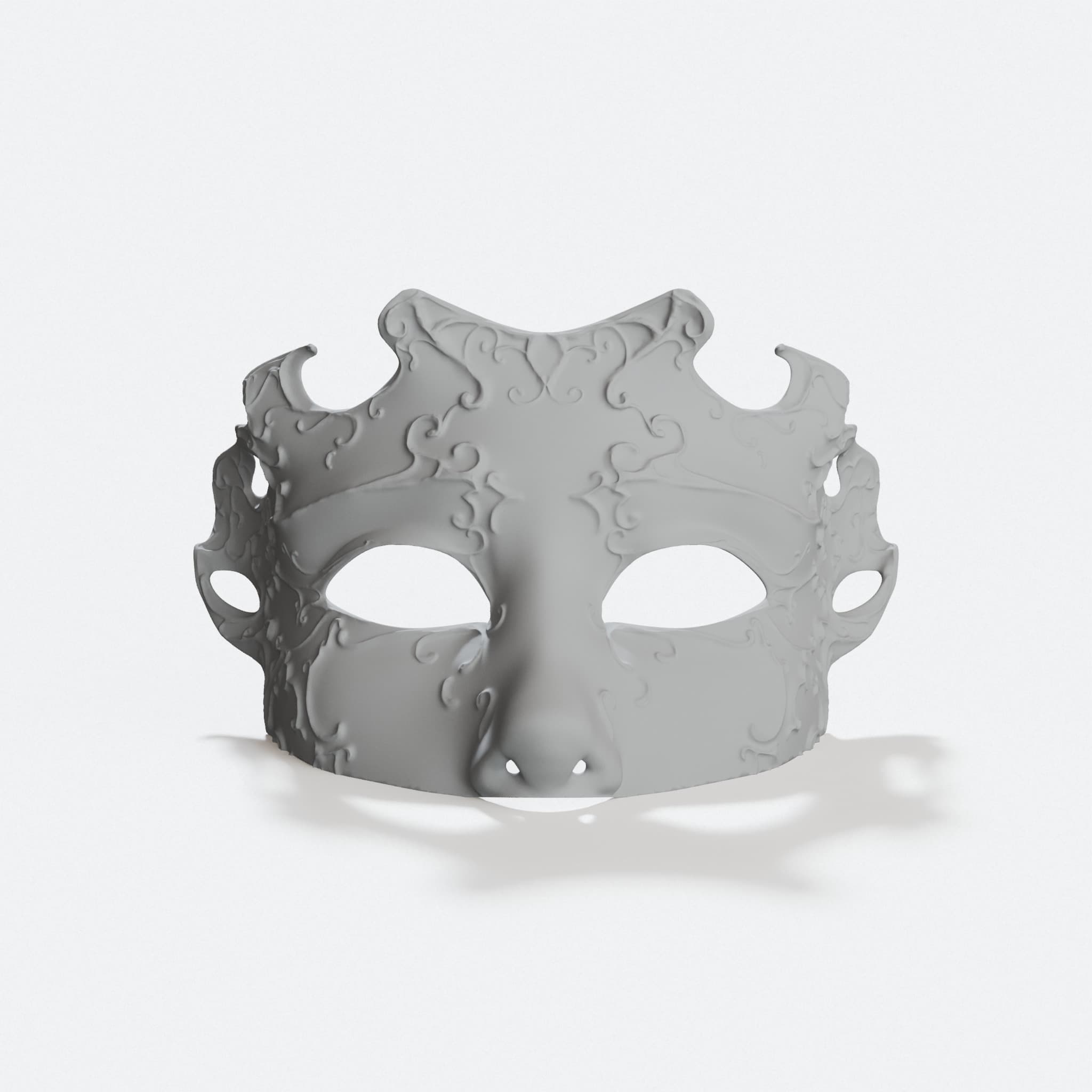 Compatible with Prusa Media Mask 3D Printed Ornament, hero tilt