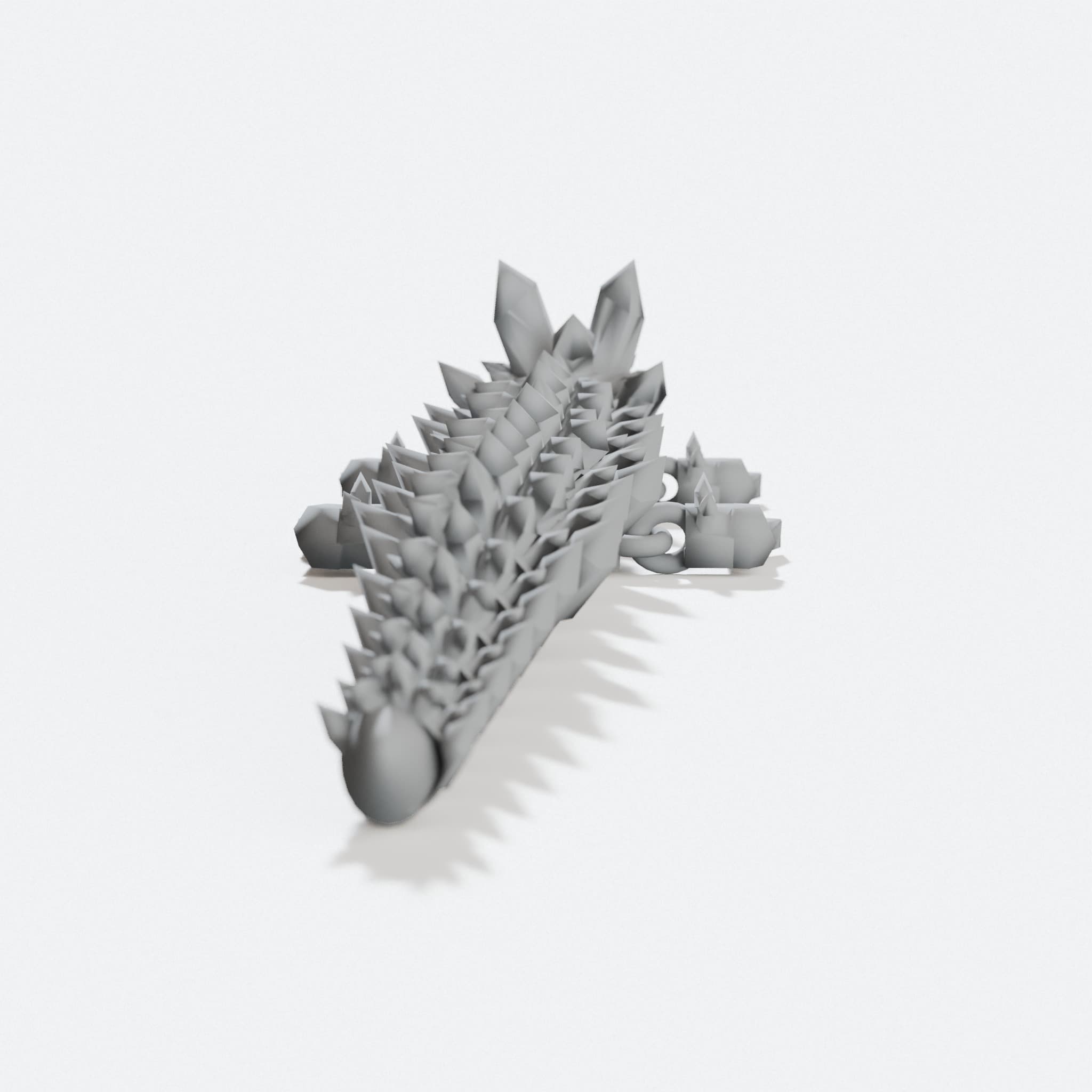 Crystal Dragon 3D Printed Toy, Flexible Fidget Toy, hero tilt