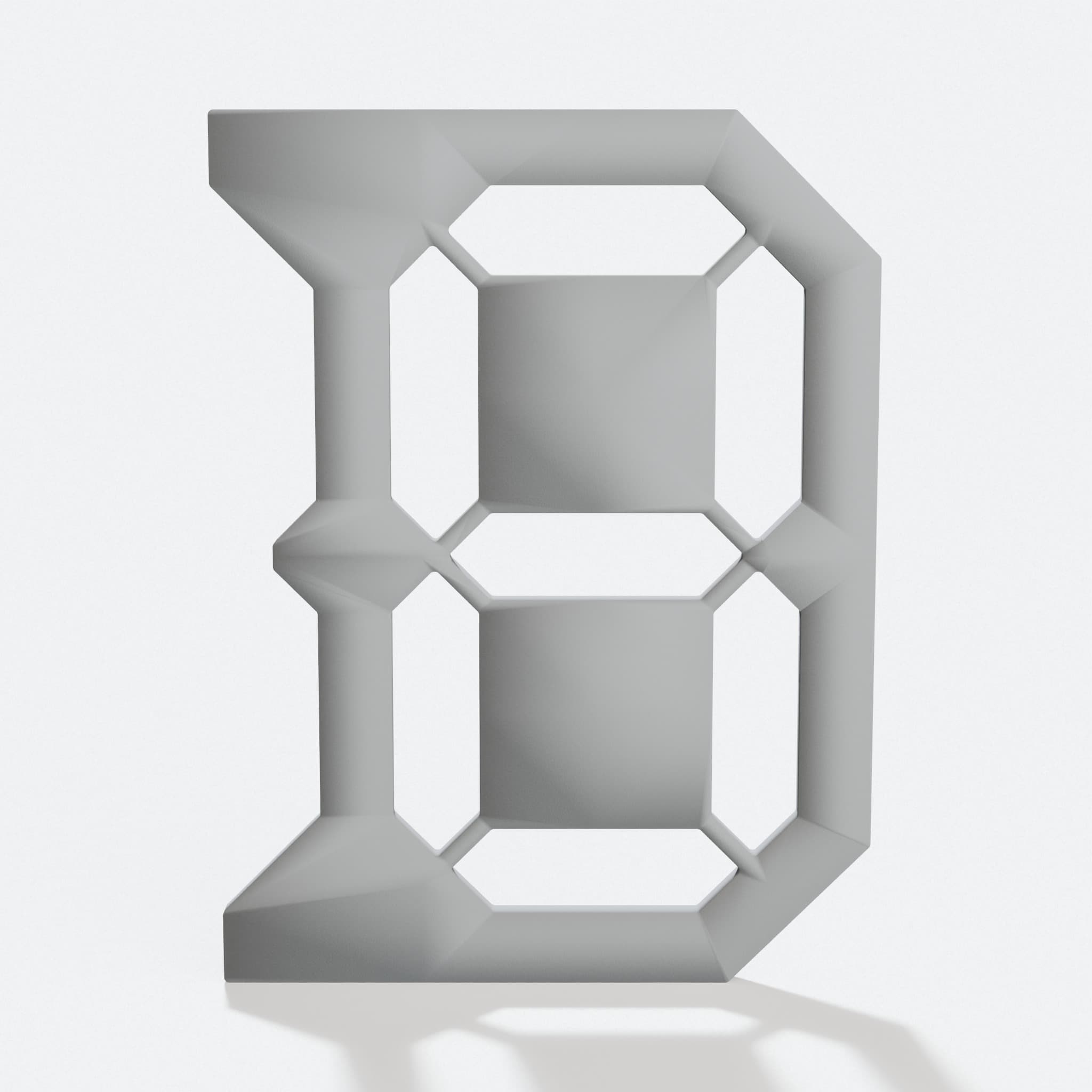 Number Drawing Stencil 3D Printed Office Accessory, hero tilt
