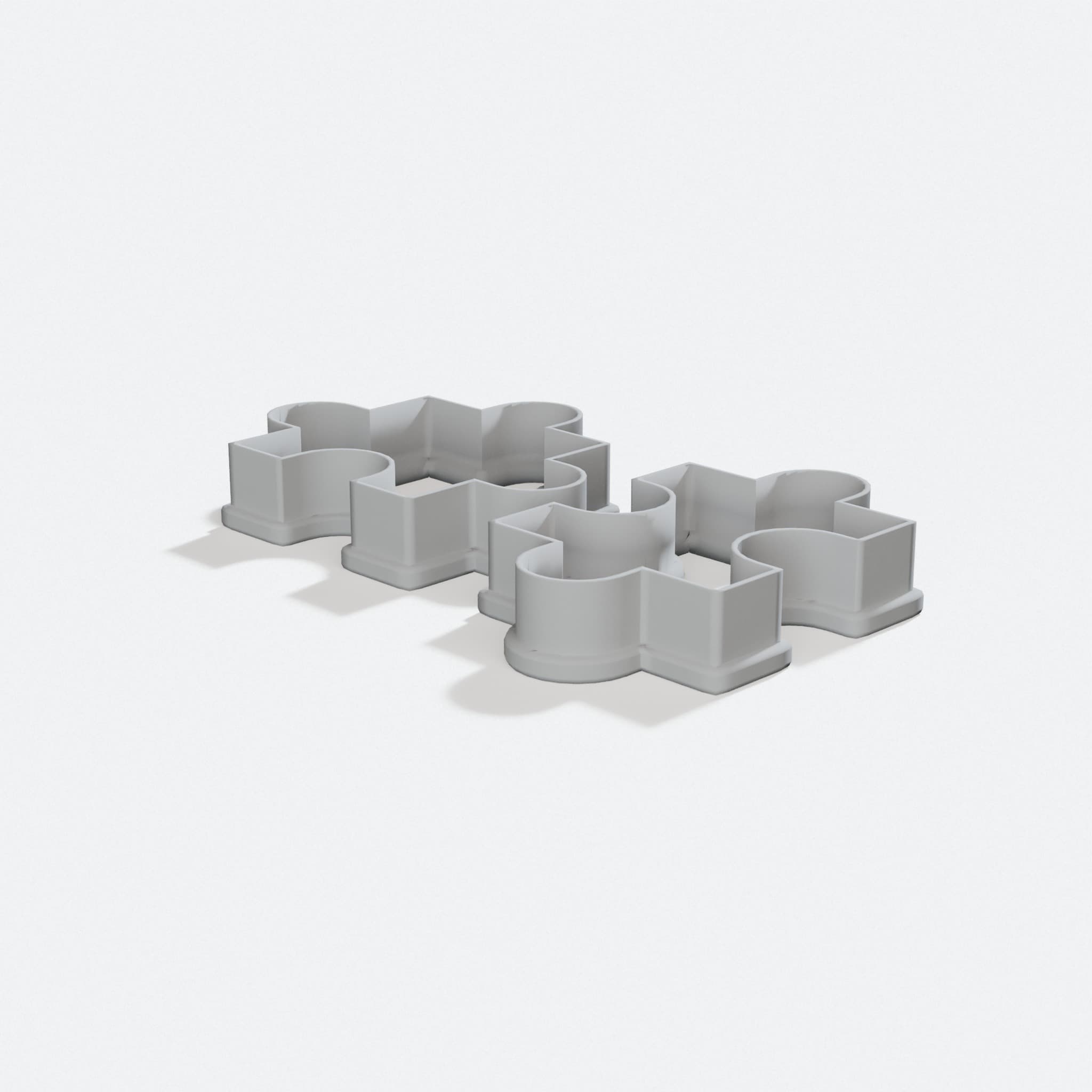 Puzzle Cookie Cutter 3D Printed Kitchen Tool, turn three quarter