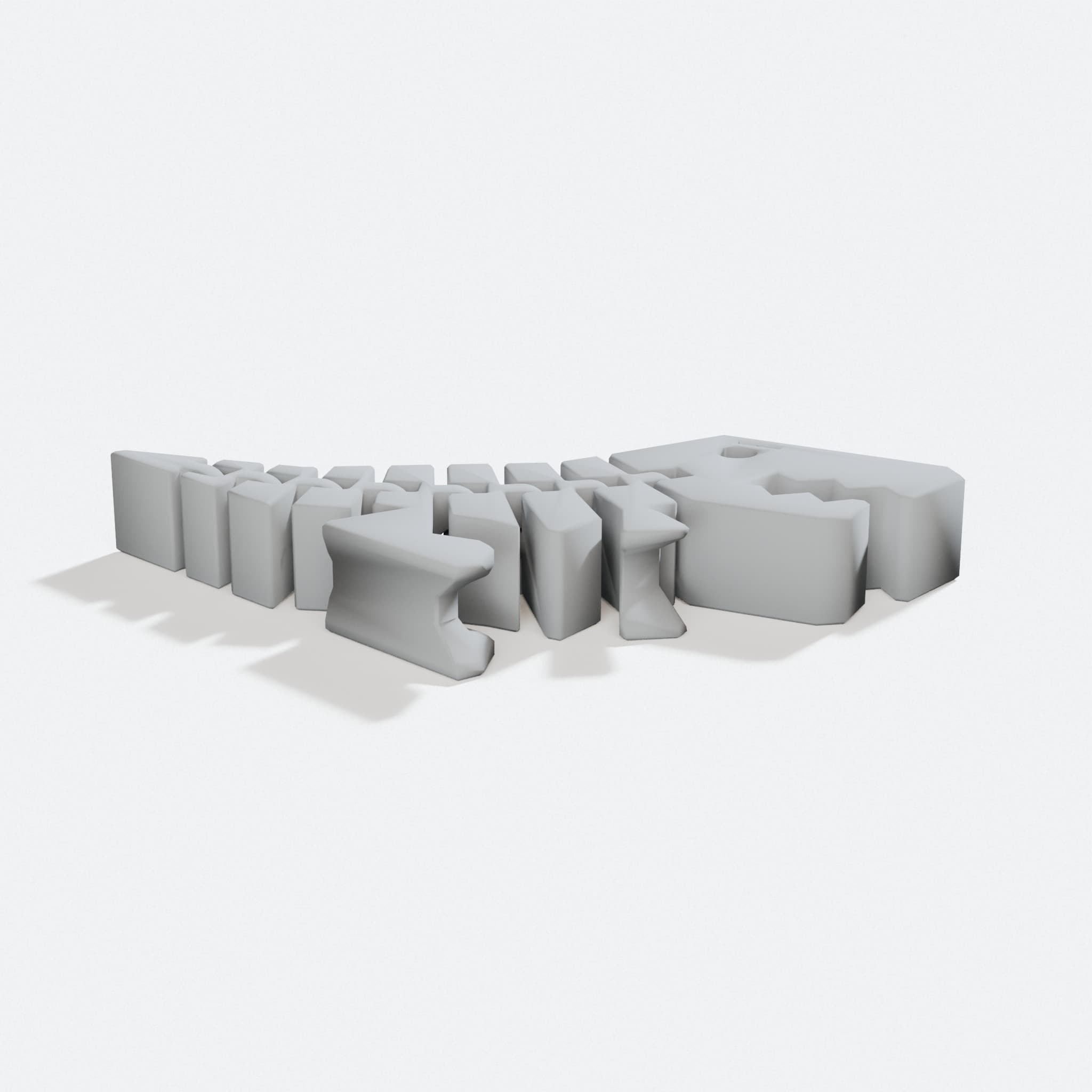 Flexi Rex 3D Printed Toy with Stronger Links, turn three quarter
