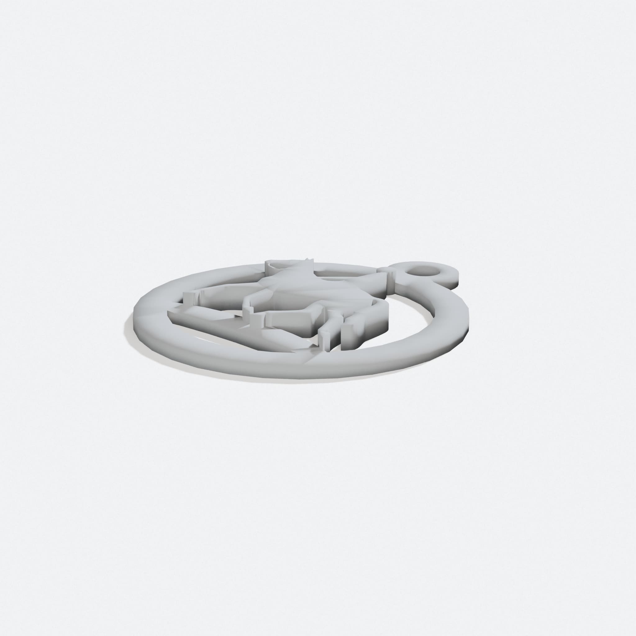 Horse Keychain - 3D Printed Pet Accessory, turn three quarter