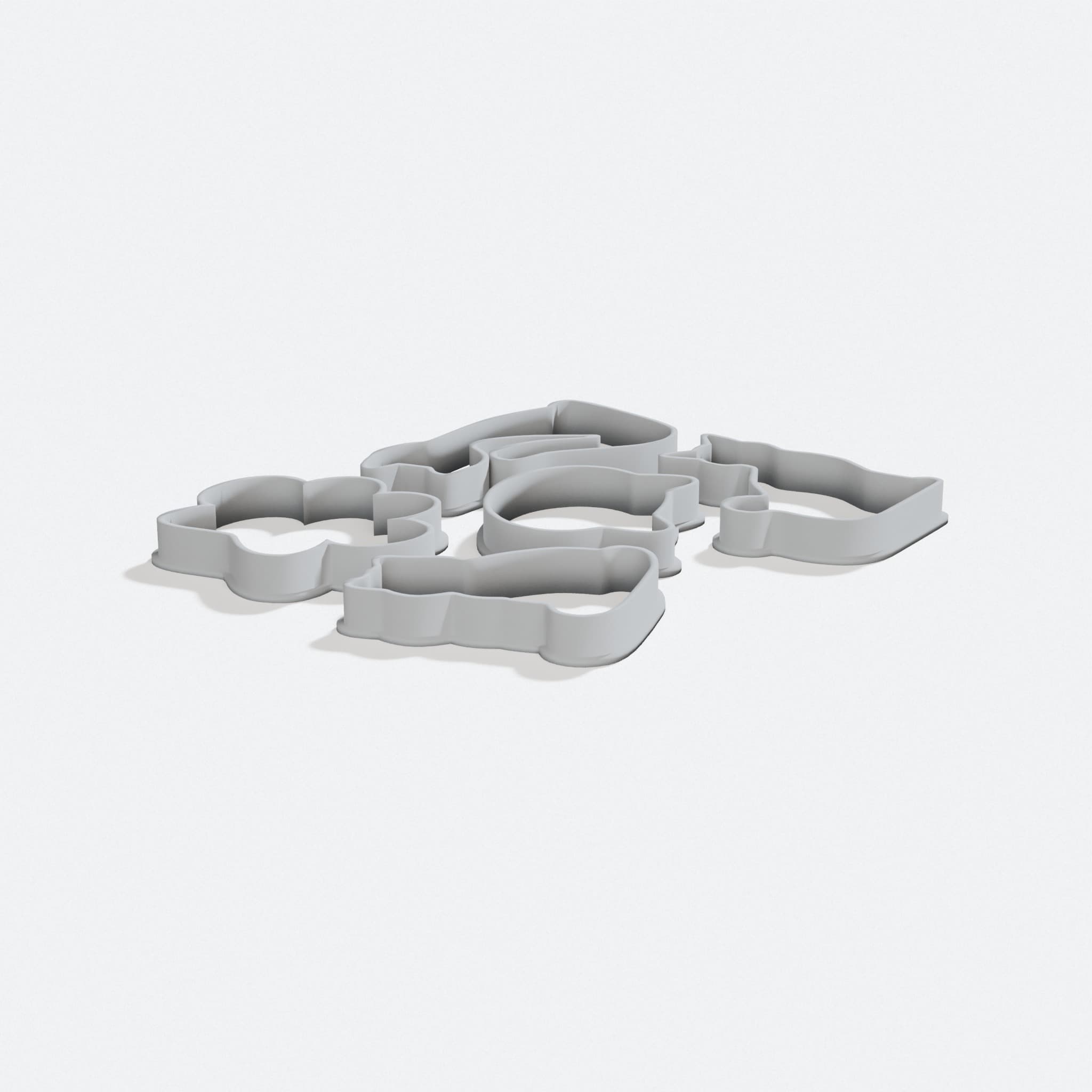 Ultimate Cat Cookie Cutters, 3D Printed Kitchen Accessories, turn three quarter