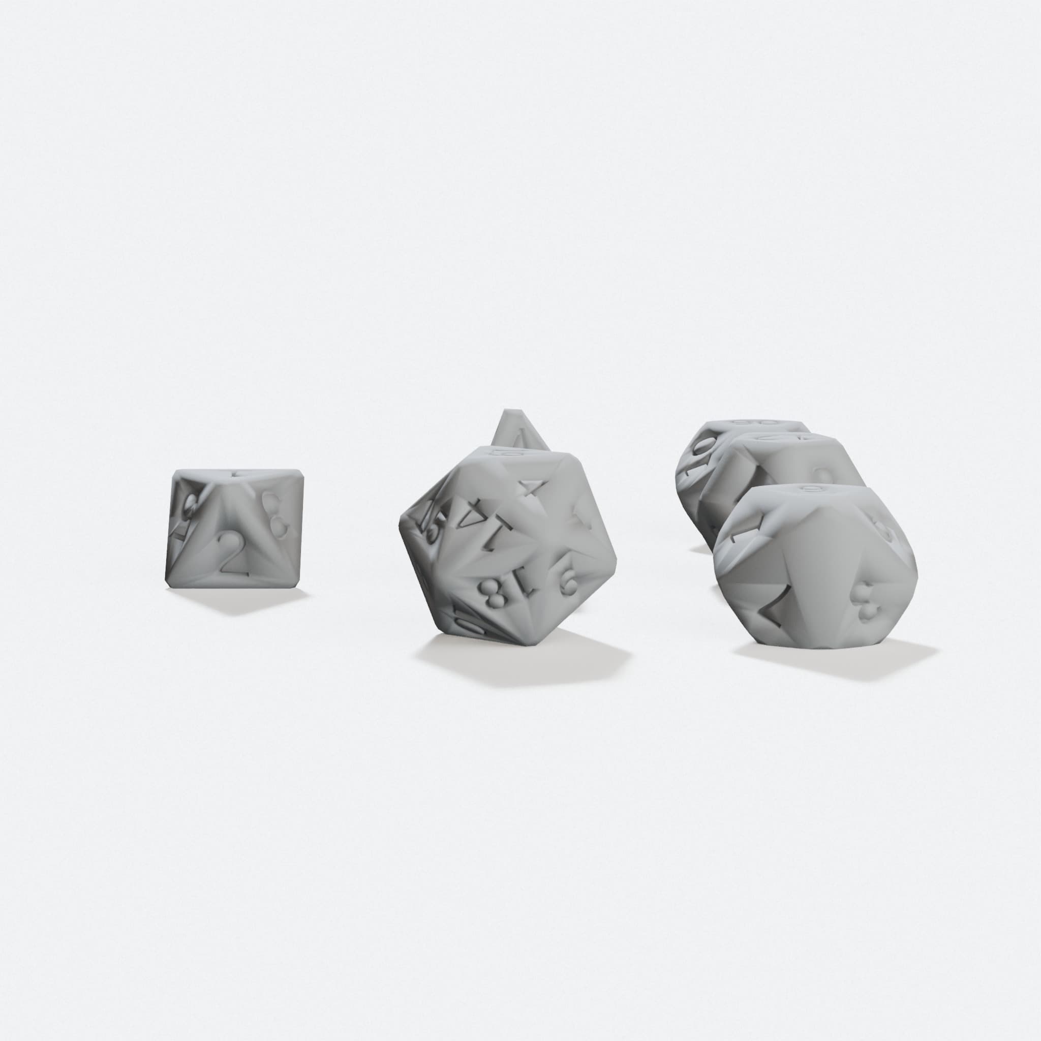 Polyhedral Dice Set for DnD – 3D Printed Dungeons and Dragons Dice, hero tilt