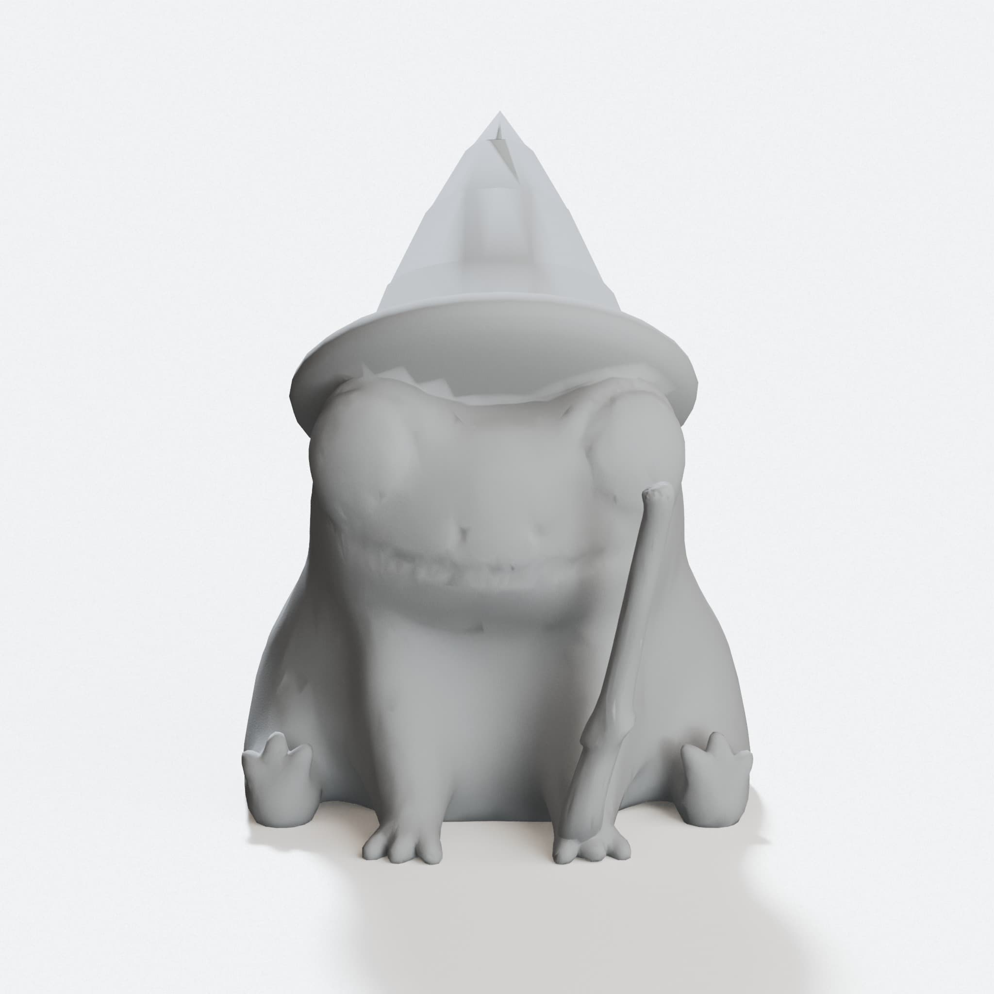Fred the Wizard Frog 3D Printed Toy, hero tilt