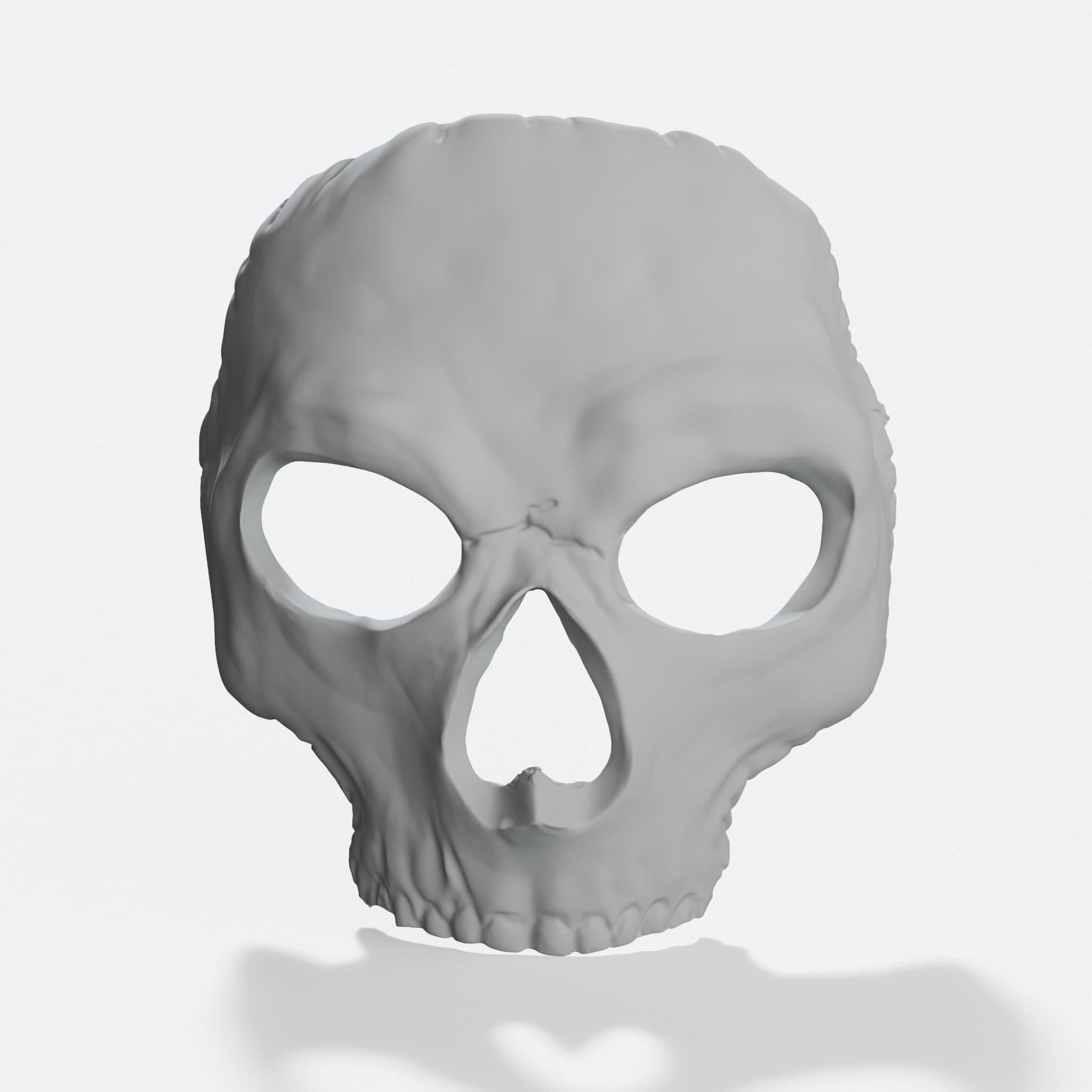 3D Printed Ghost Mask Toy with Support, hero tilt