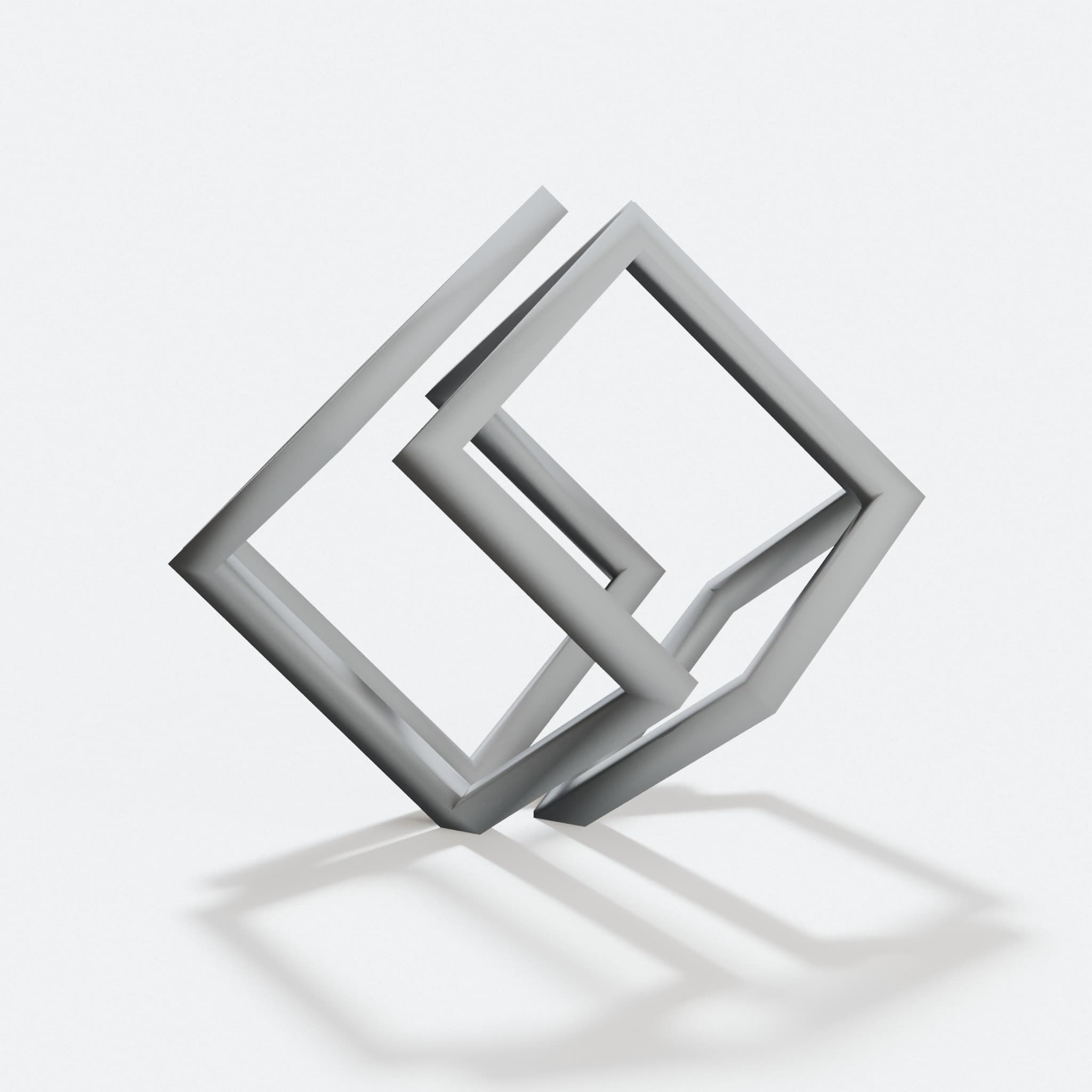 Impossible Cube 3D Printed Toy: No Supports Needed, hero tilt