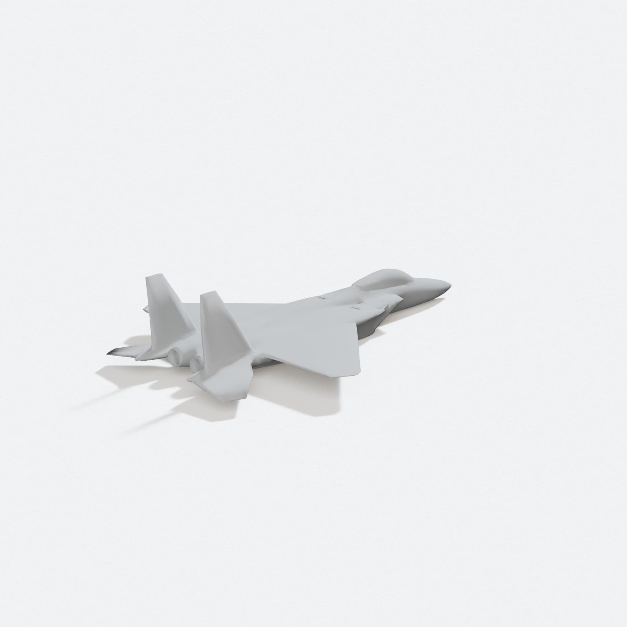 F-15 Jet Fighter Plane 3D Printed Toy, turn three quarter