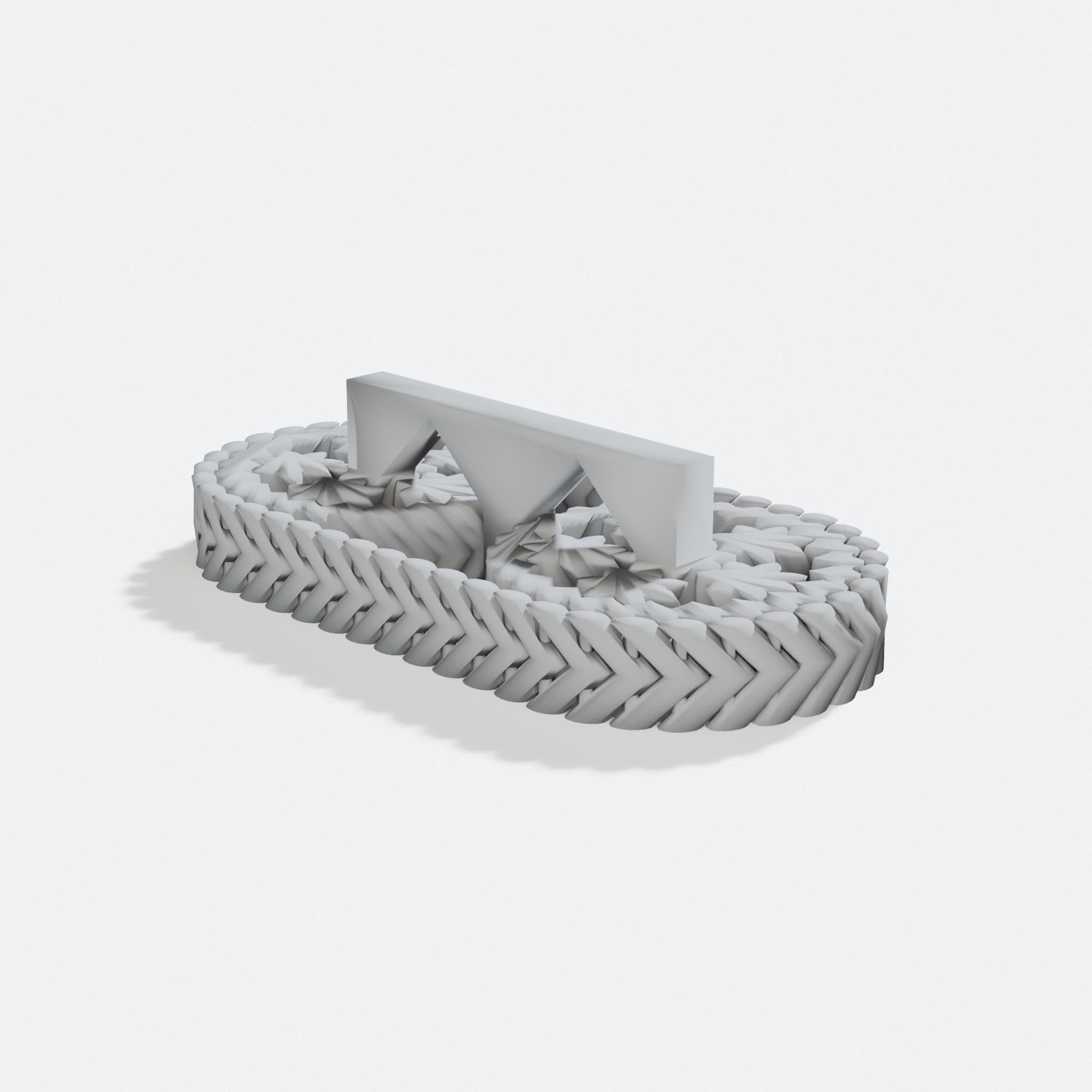 Tank Treads Fidget Toy, Compatible with Prusa, turn three quarter