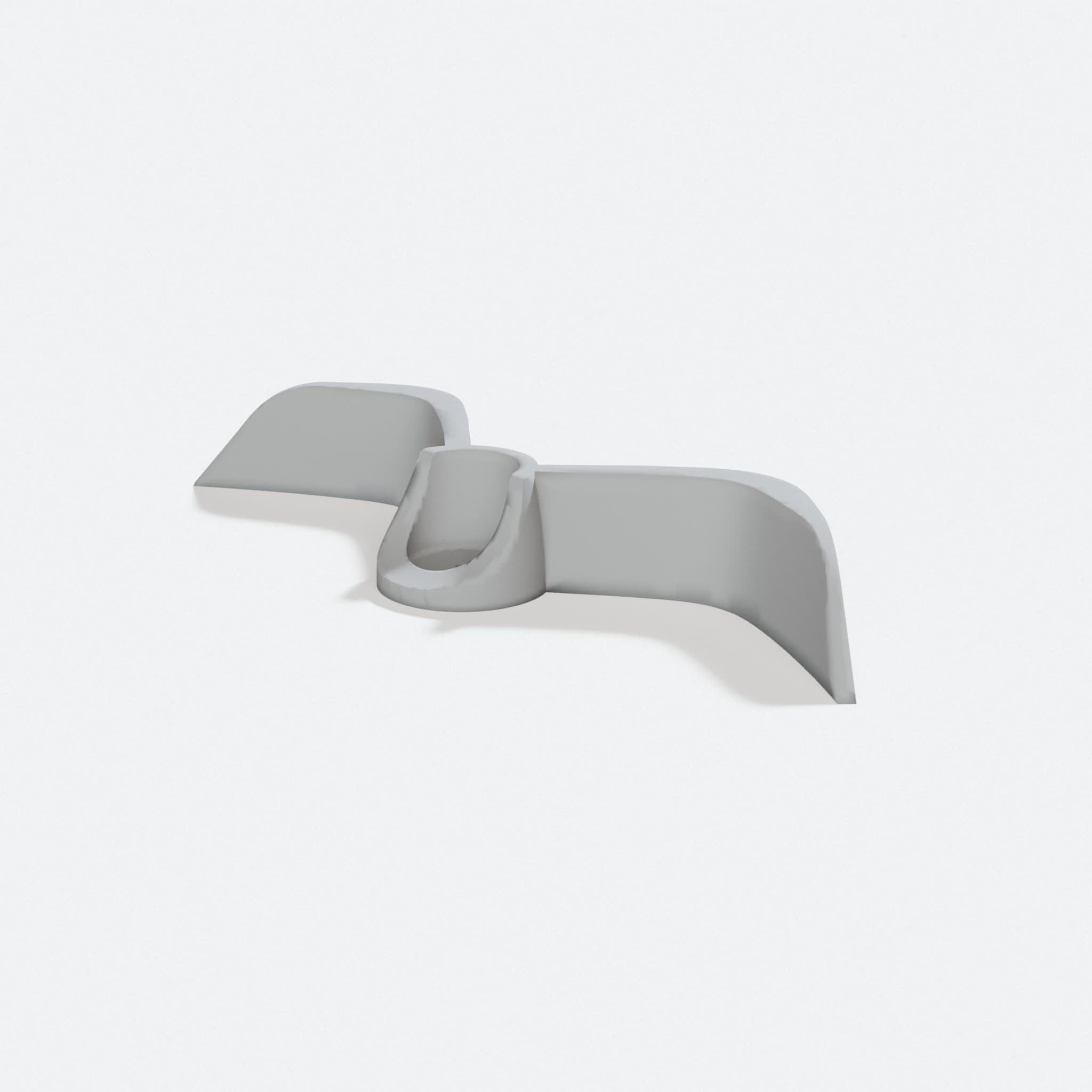 Seagull Push Pin 3D Printed Home Decor, turn three quarter