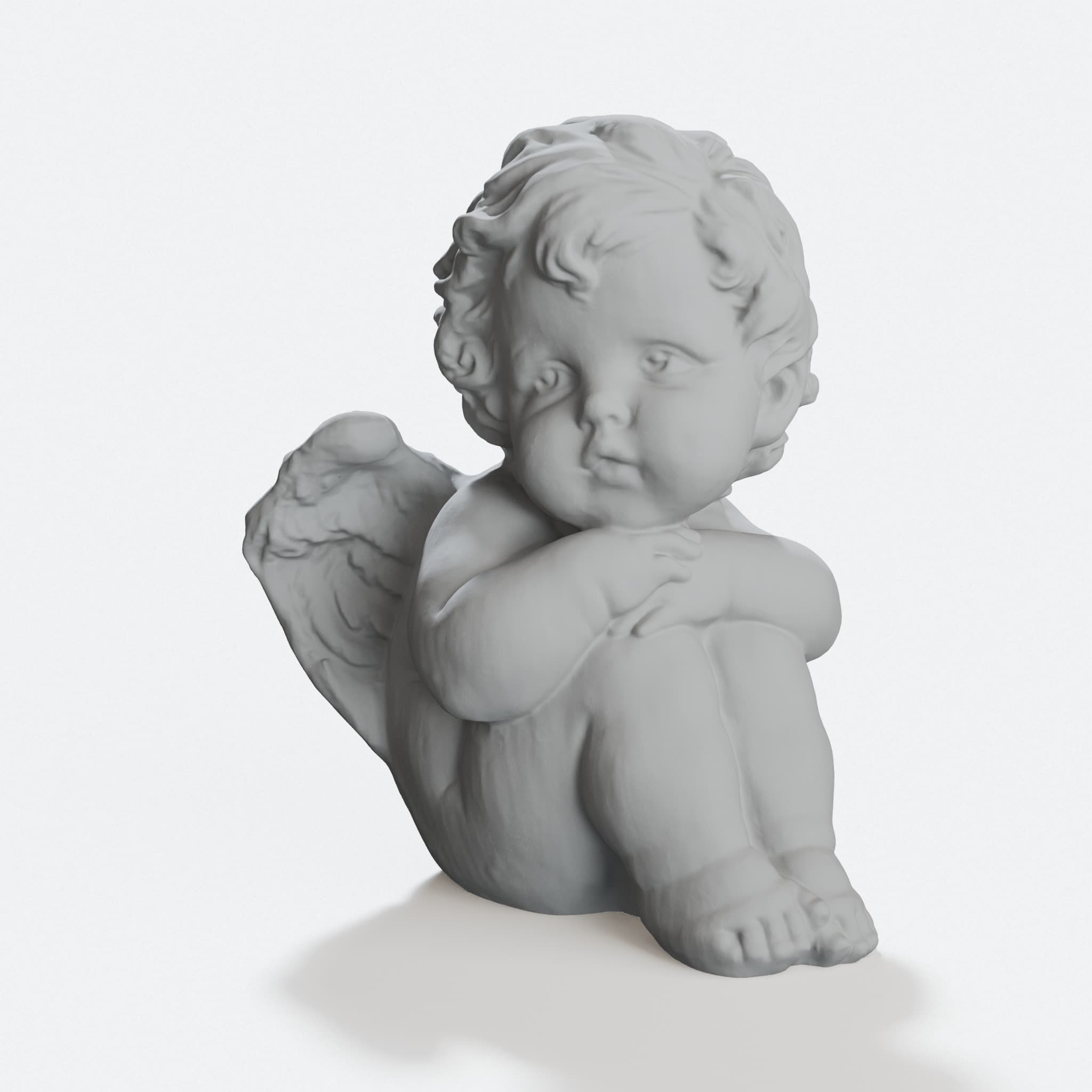 Angel Statue 3D Scan Sculpture, hero tilt