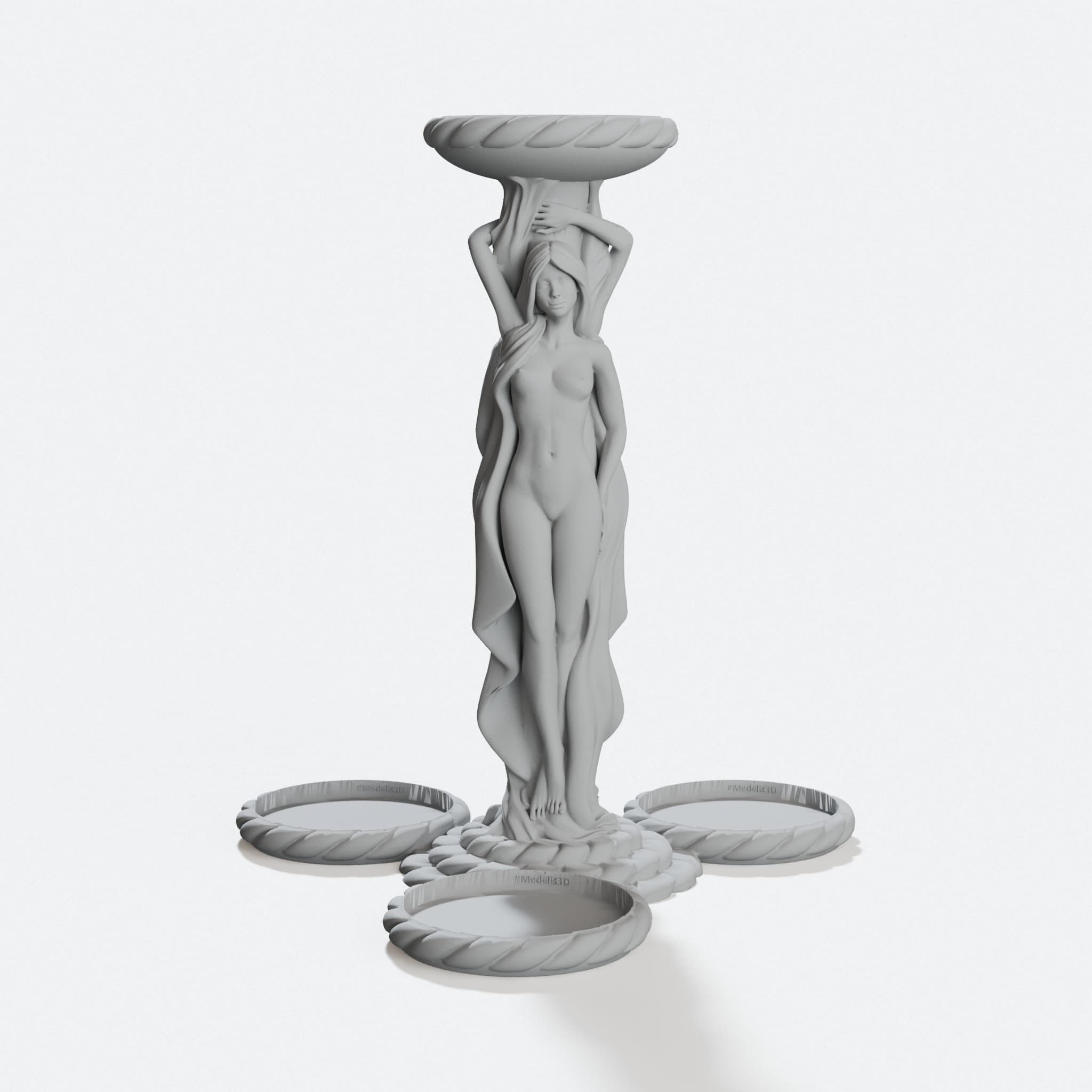 3D Printed Tea Light Candle Holder Home Decor, hero tilt
