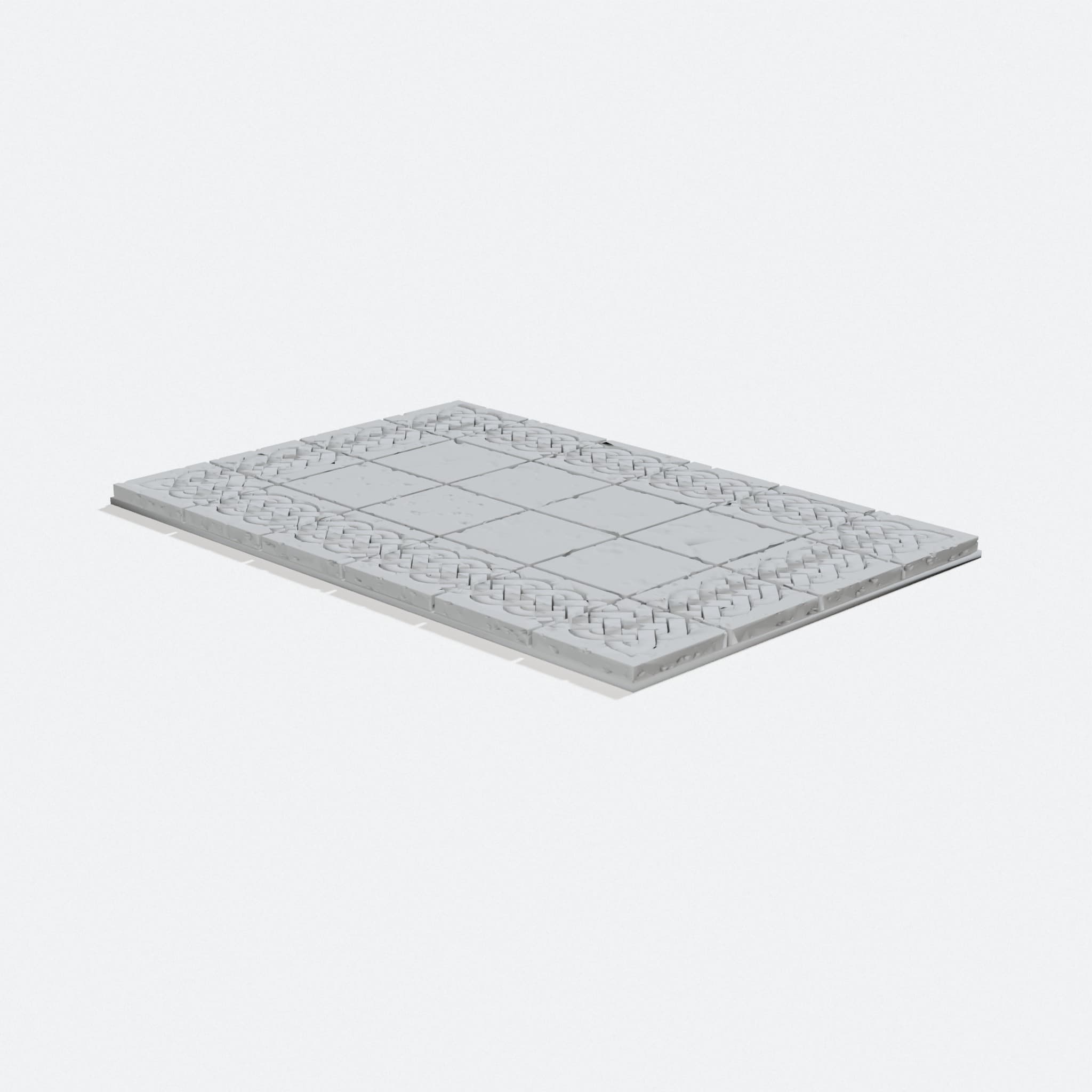 OpenForge Cut-Stone Celtic Knotwork Floor, turn three quarter