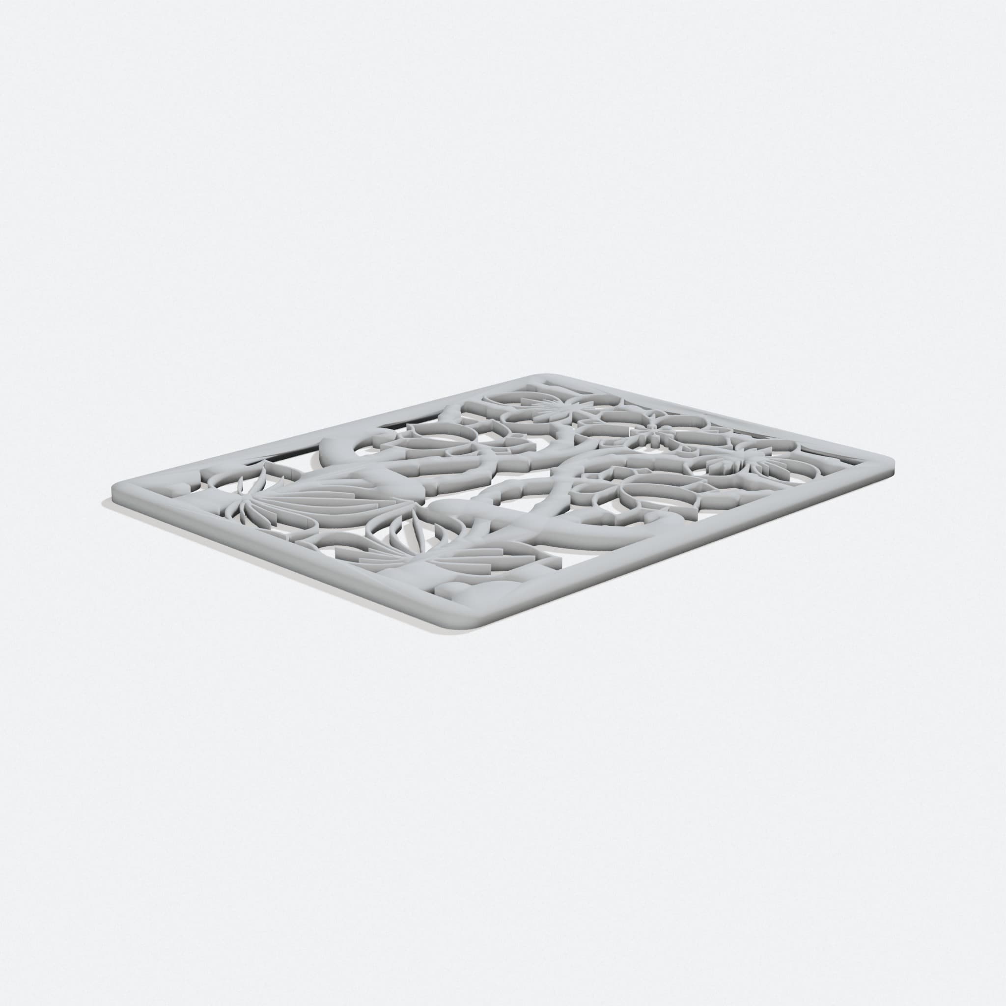 Art Nouveau Floral Wall Pattern for Home Decor, turn three quarter