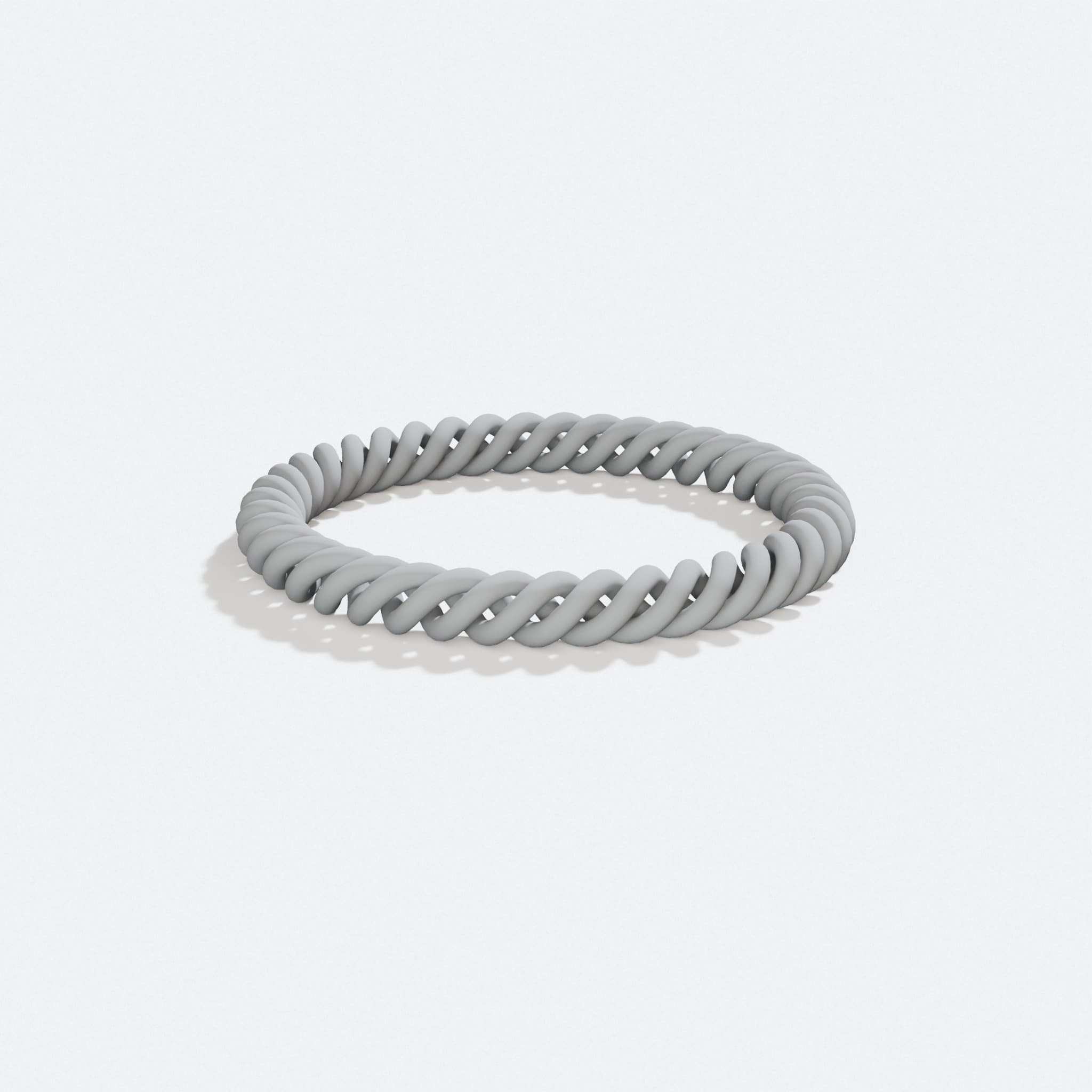 Swirly Bracelet, 3D Printed Gift, turn three quarter
