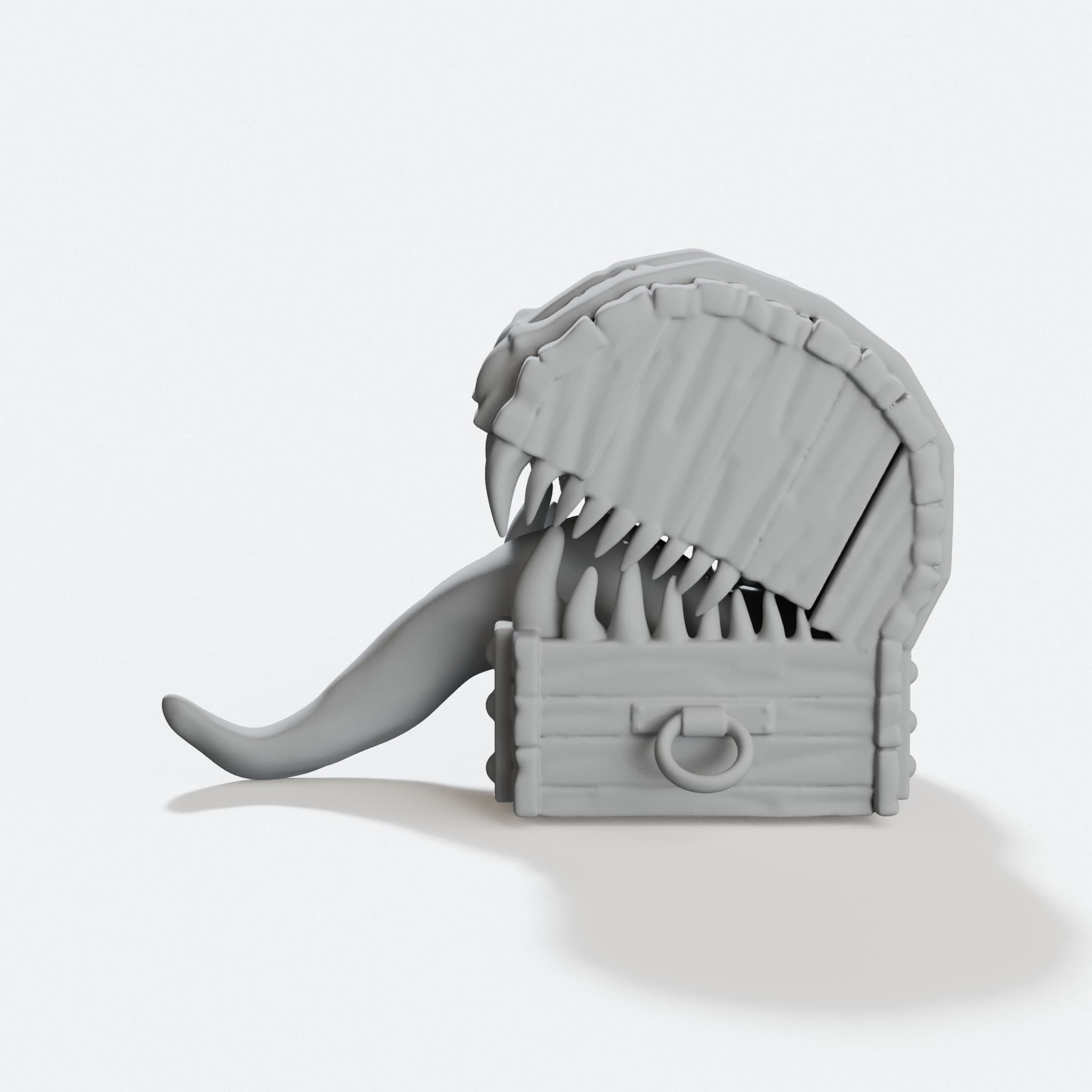Mimic Chest 3D Printed Toy for DnD Games, hero tilt