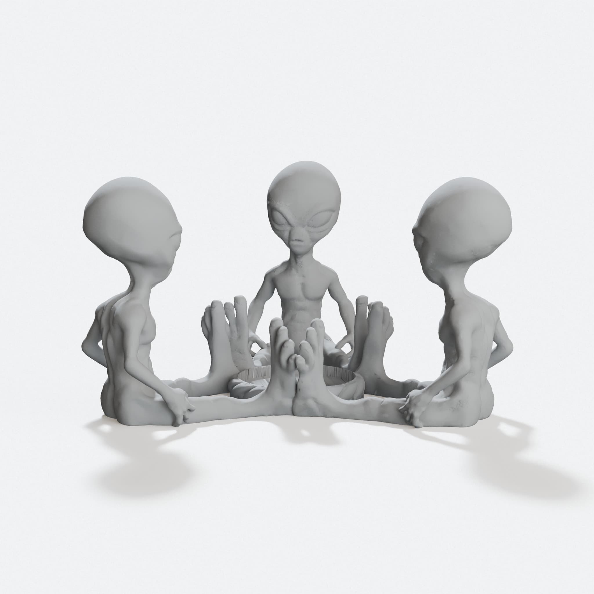 Alien Tealight Holder; 3D Printed Home Decor, hero tilt