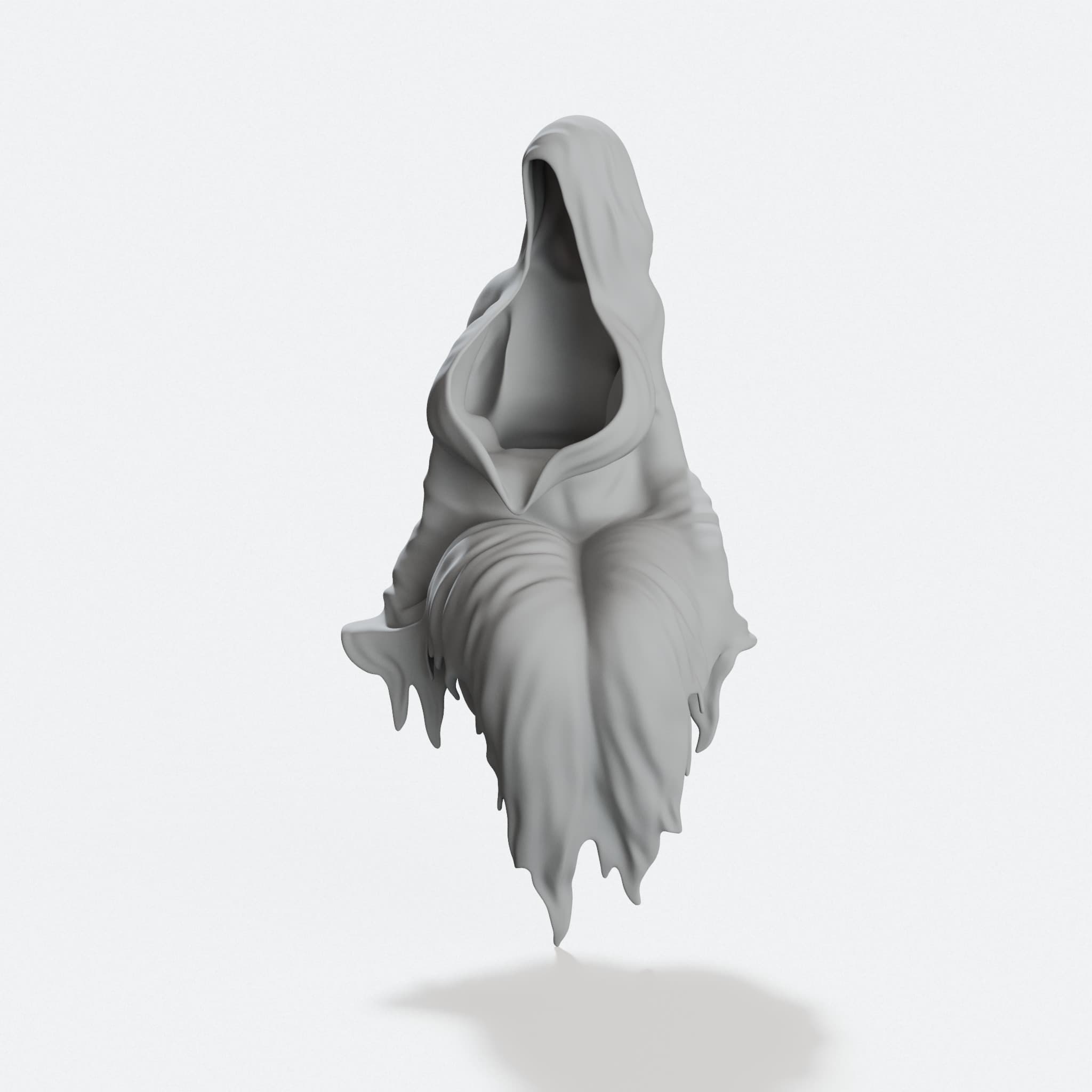 Ghost Has Booba 3D Printed Toy Figure, hero tilt