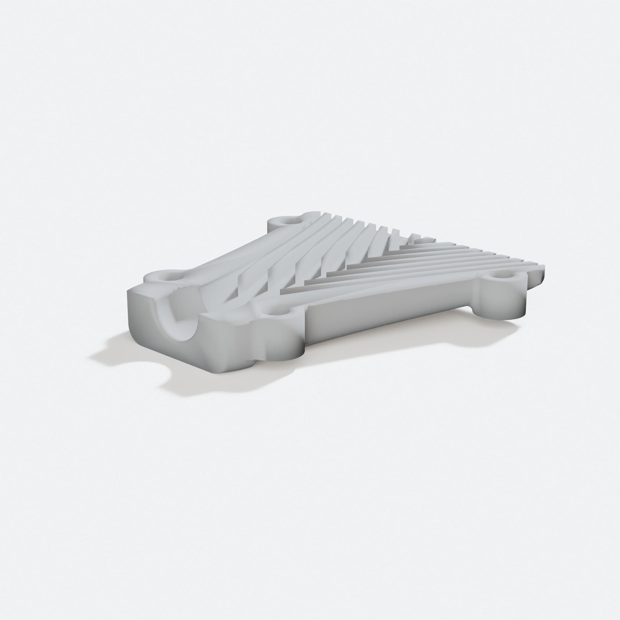 3D Printed Air Knife Compressed Air Diffuser, turn three quarter