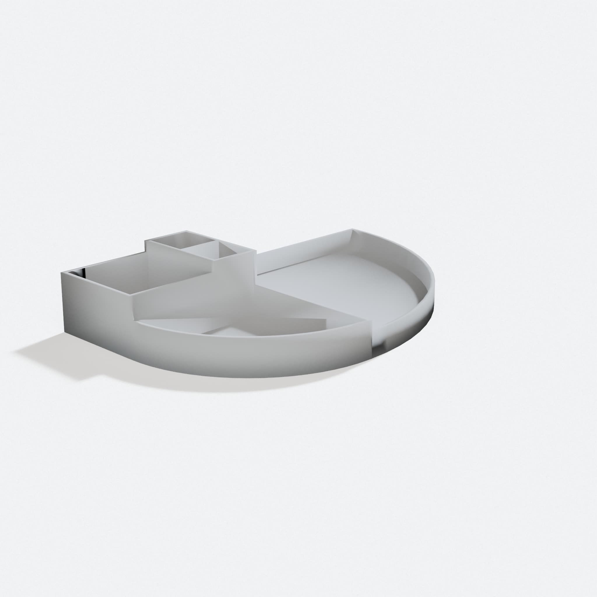 Fibonacci Office Organizer – 3D Printed Desk Accessory, turn three quarter
