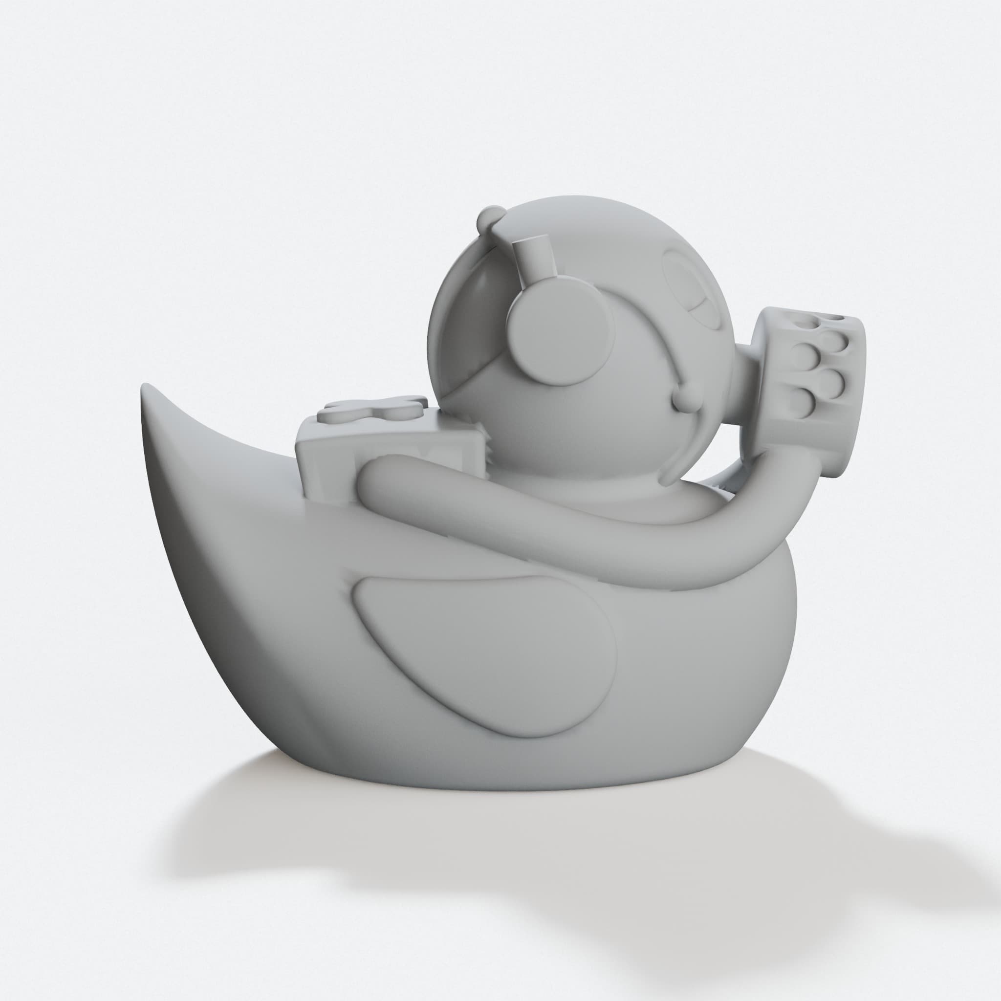 Gas Mask Duck 3D Printed Toy Compatible with Raspberry Pi, hero tilt