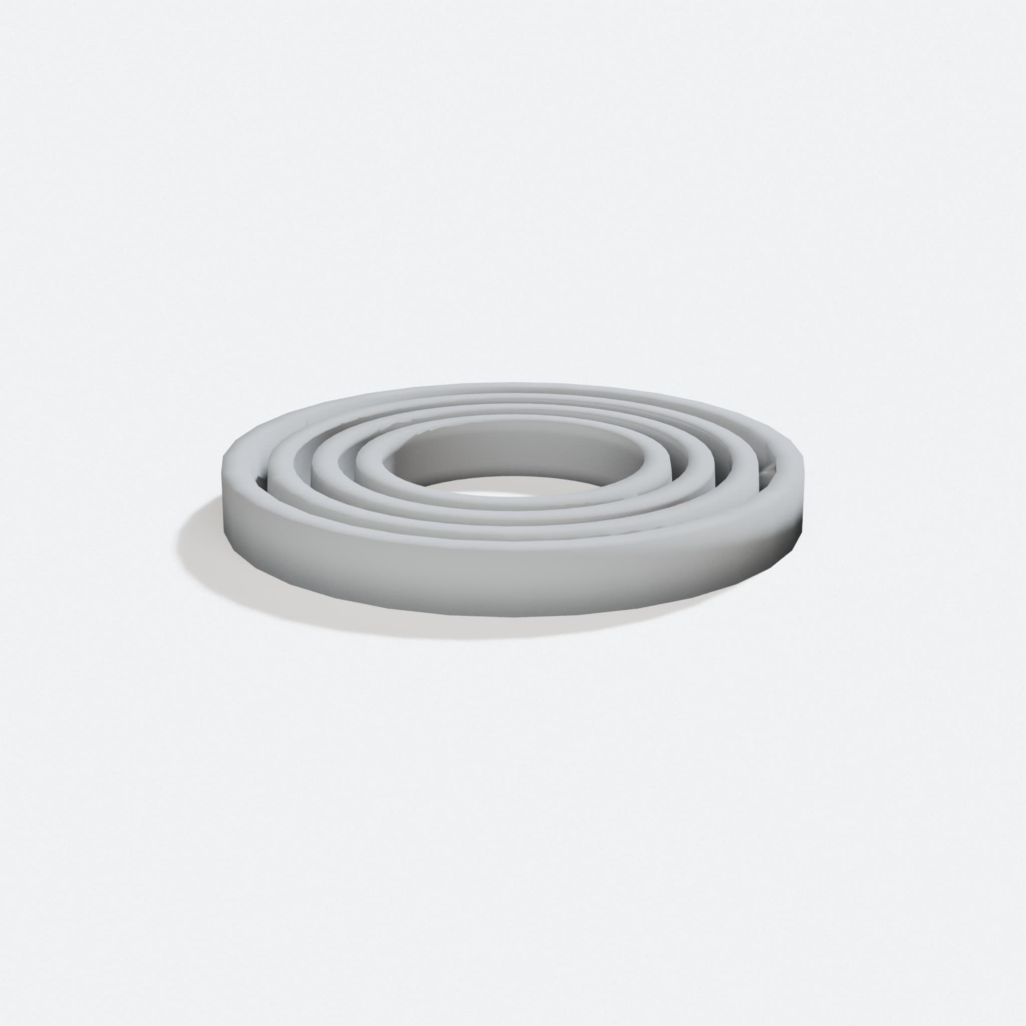 Four Ring Spinning Gimbal 3D Printed Toy, turn three quarter