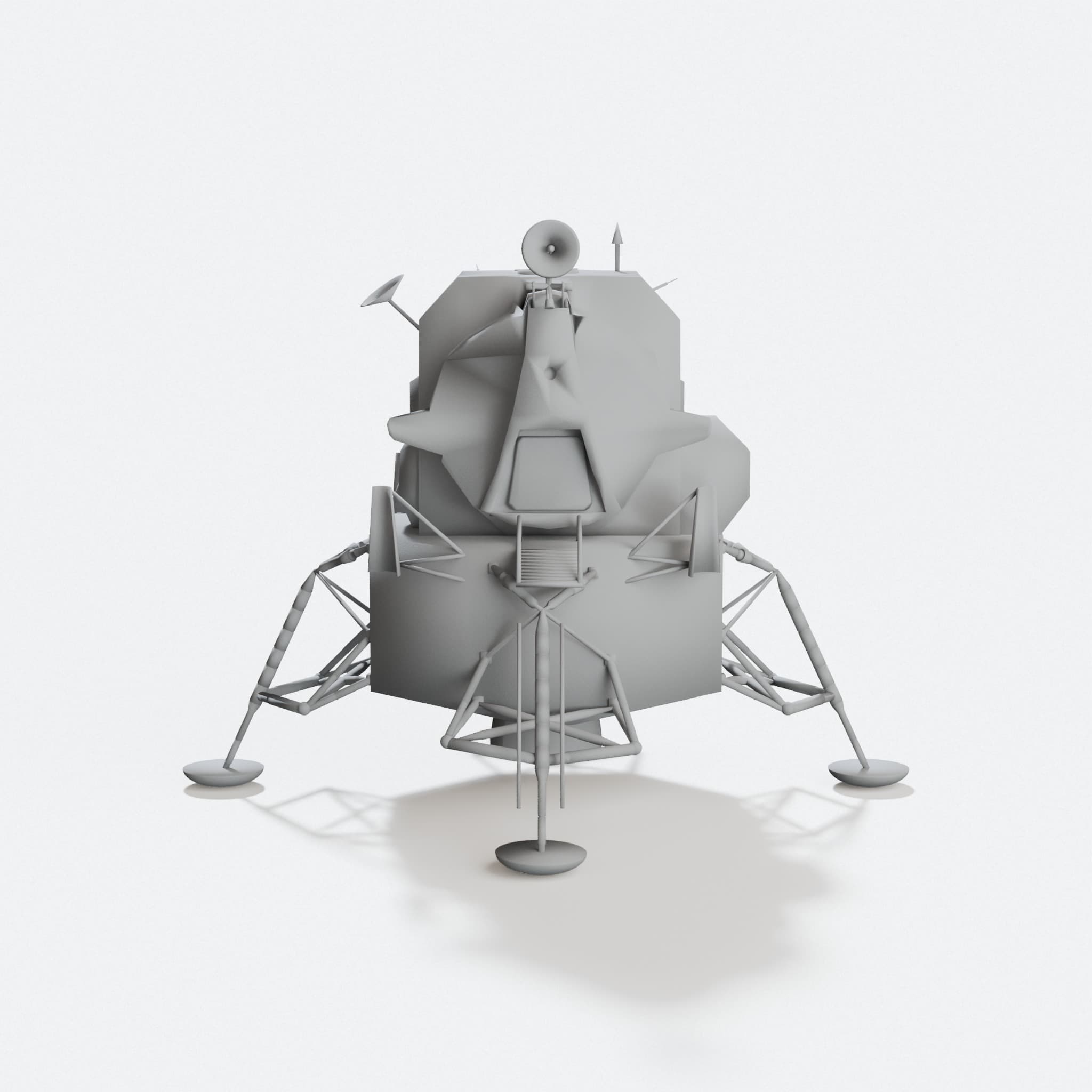 Lunar Lander 3D Printed Ornament, NASA Space Decor, hero tilt