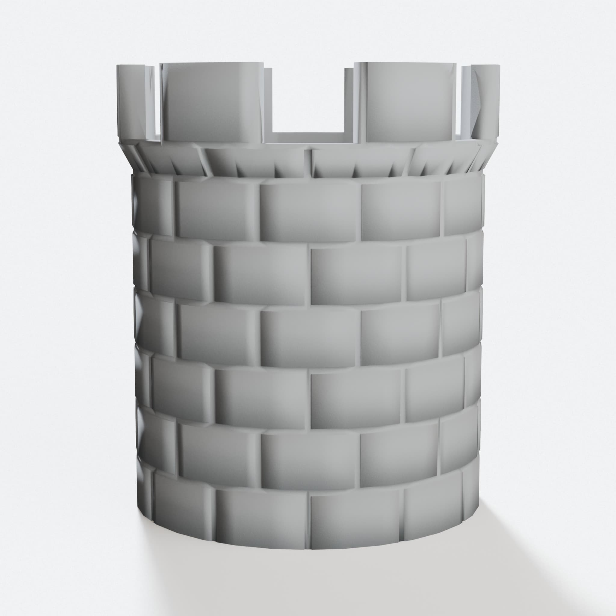 Castle Tower 3D Printed Flower Pot, hero tilt