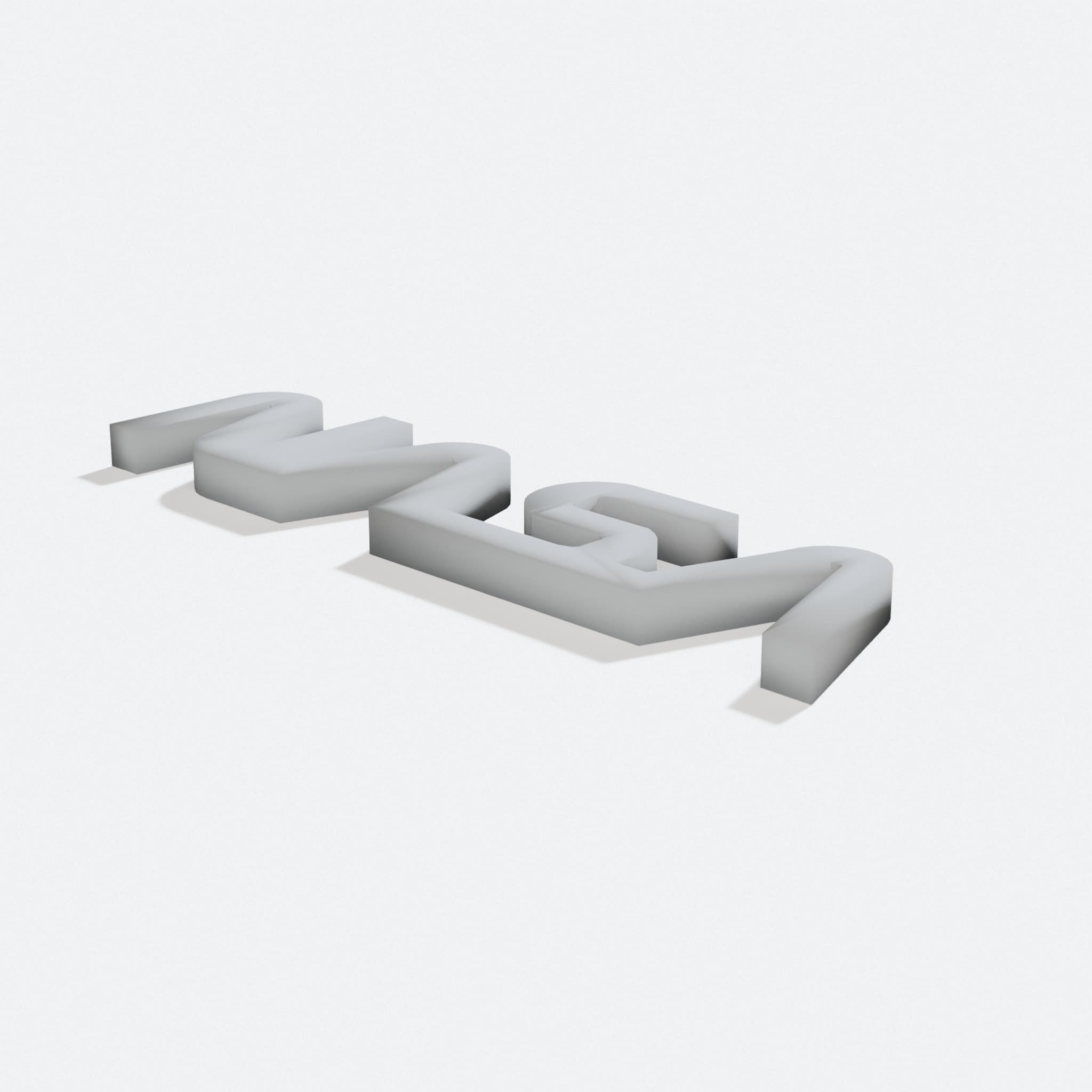 NASA Logo 3D Printed Ornament, turn three quarter