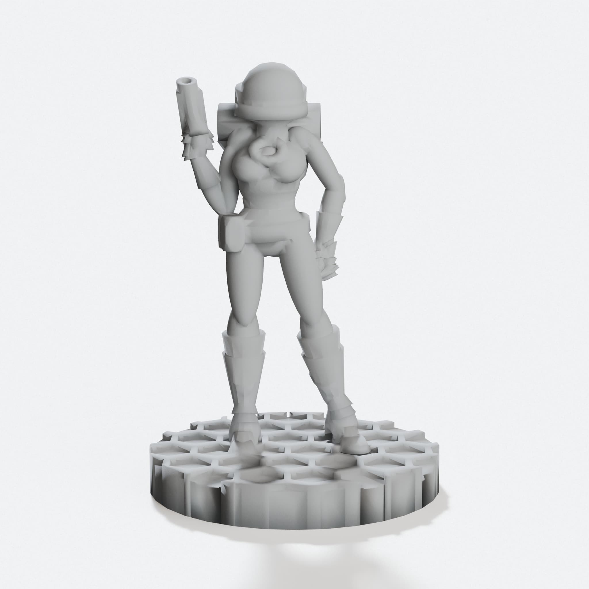 Space Girl 28mm Sci-Fi Tabletop Miniature, hero tilt