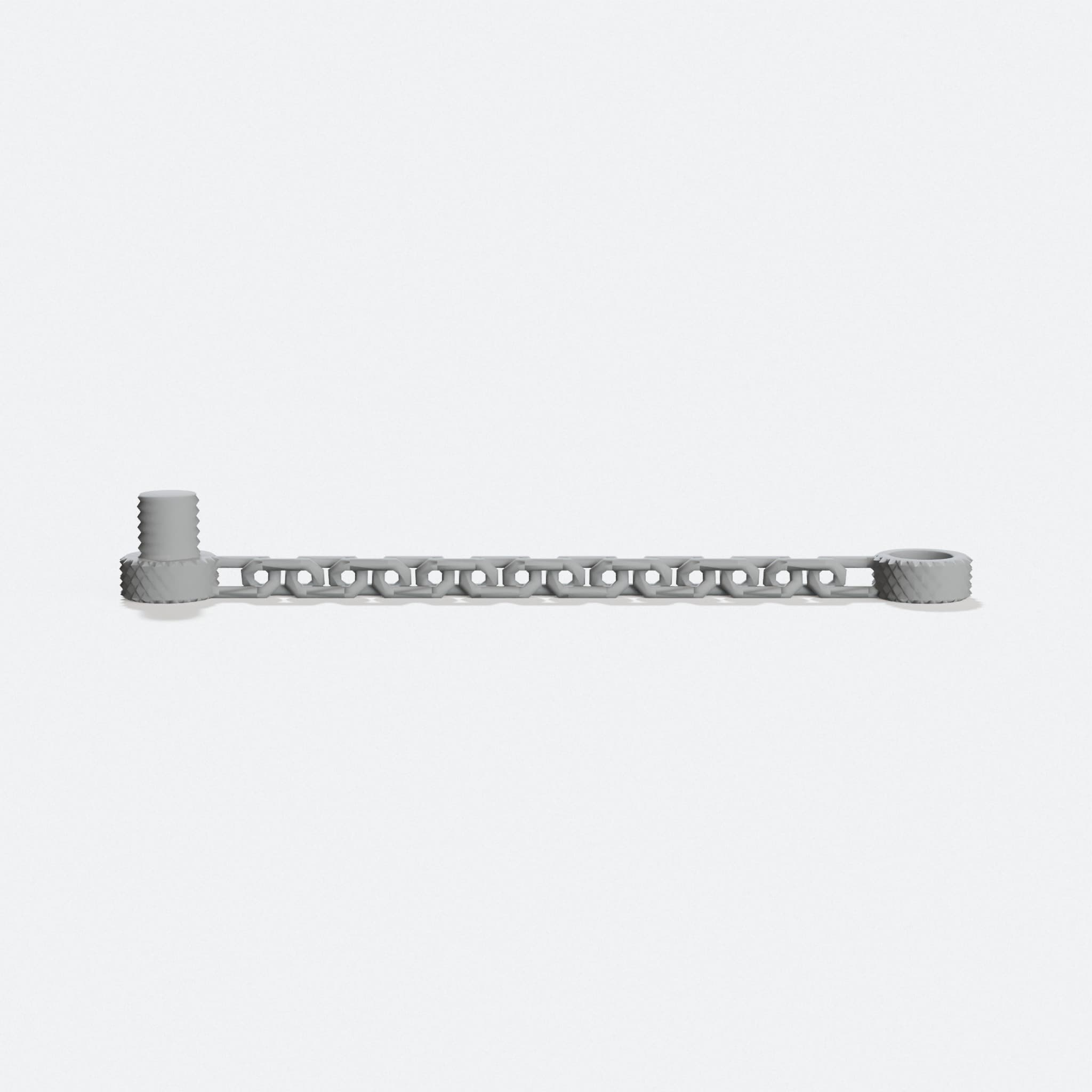 Nut & Bolt Bracelet Adult Size 3D Printed Gift, hero tilt