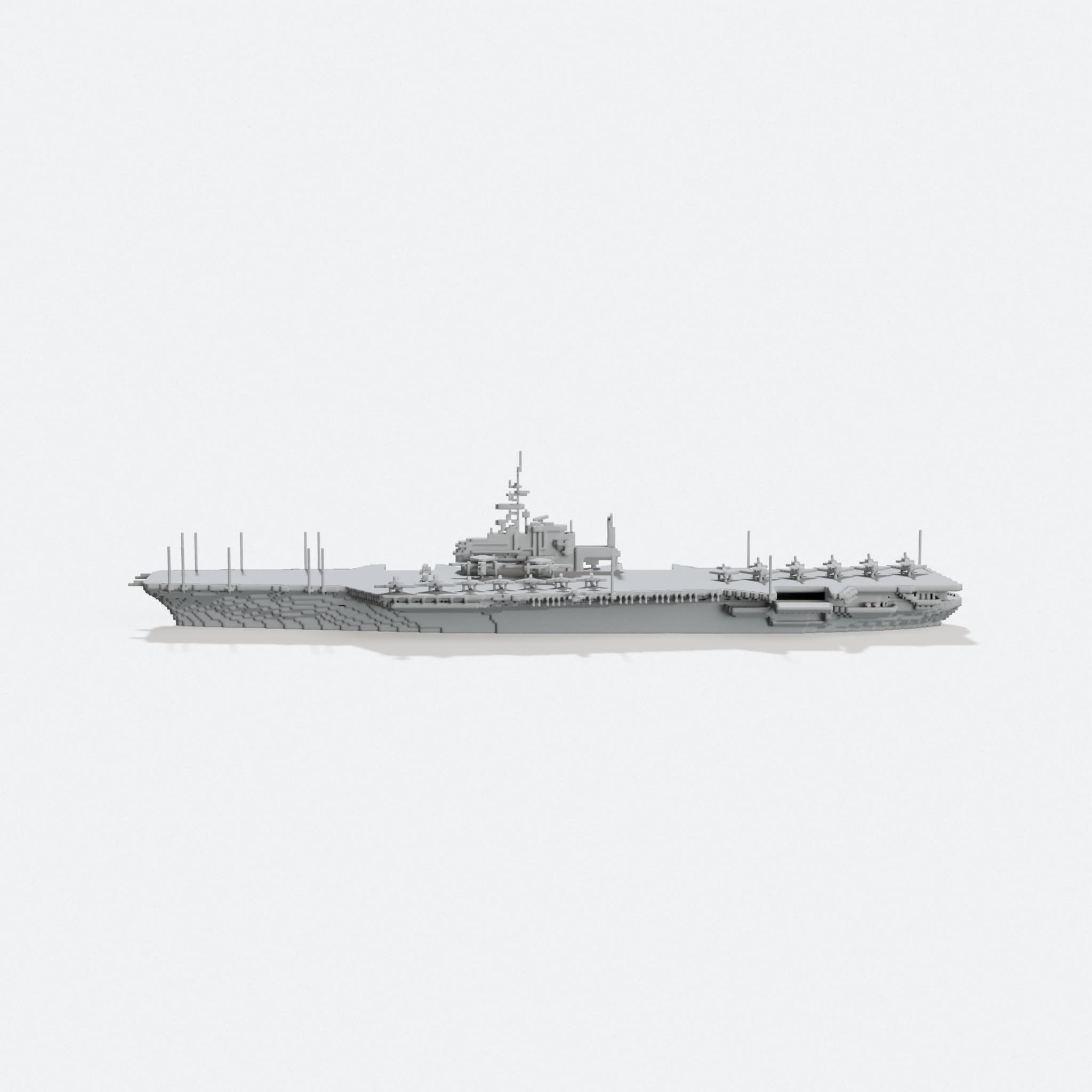 USS Midway Aircraft Carrier 3D Printed Home Decor, hero tilt